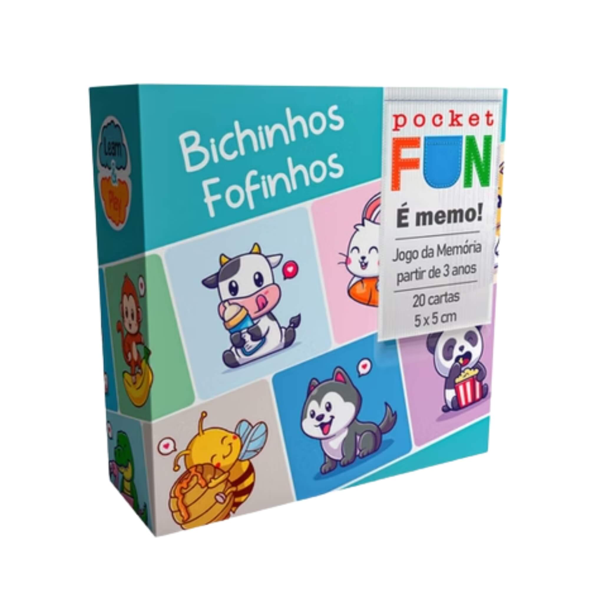 COMP Kit 4 Jogos da Memória Cooper Fun – Numbers, Emoções, Bichinhos e Looney Tunes 3+ Anos
