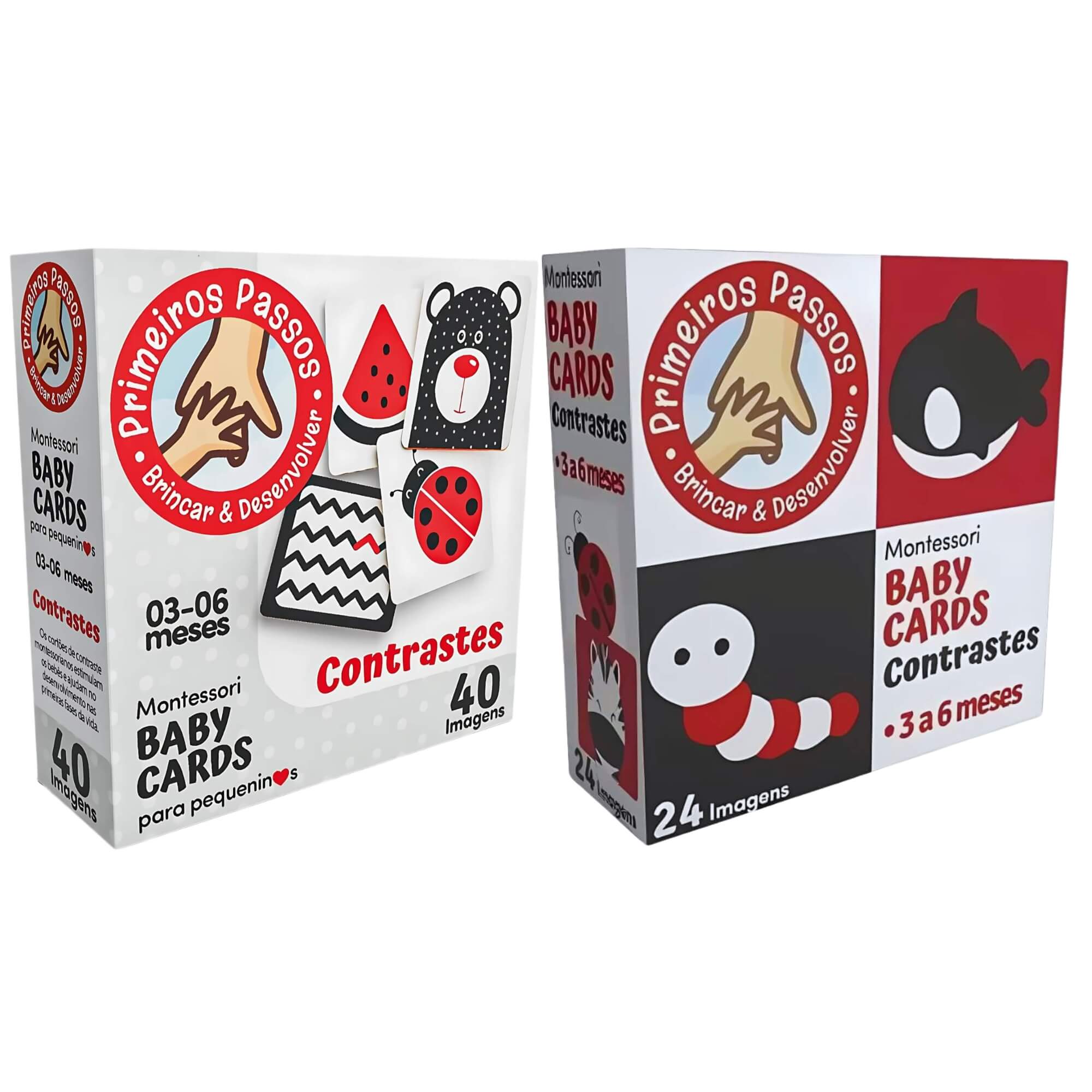 COMP Kit 2 Jogos de Cartas 3–6 Meses – Baby Cards  Montessori e Baby Cards Contraste Express
