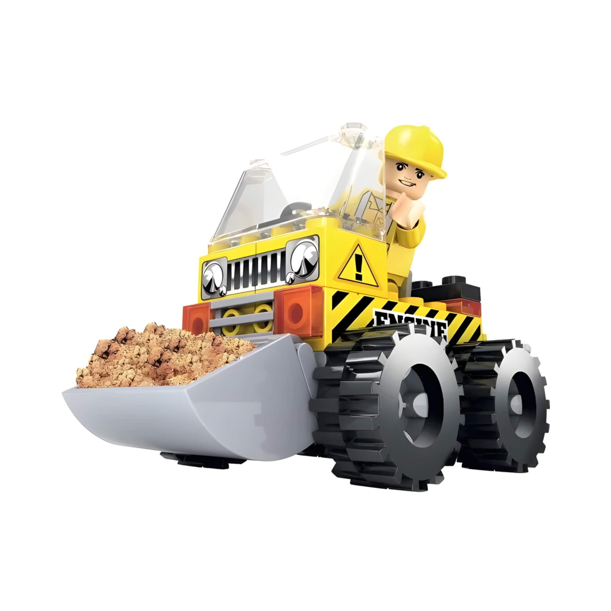 Brinquedo Infantil Blocos de montar Cidade em Obras Mini Patrola 60 Peças Xalingo - 02654
