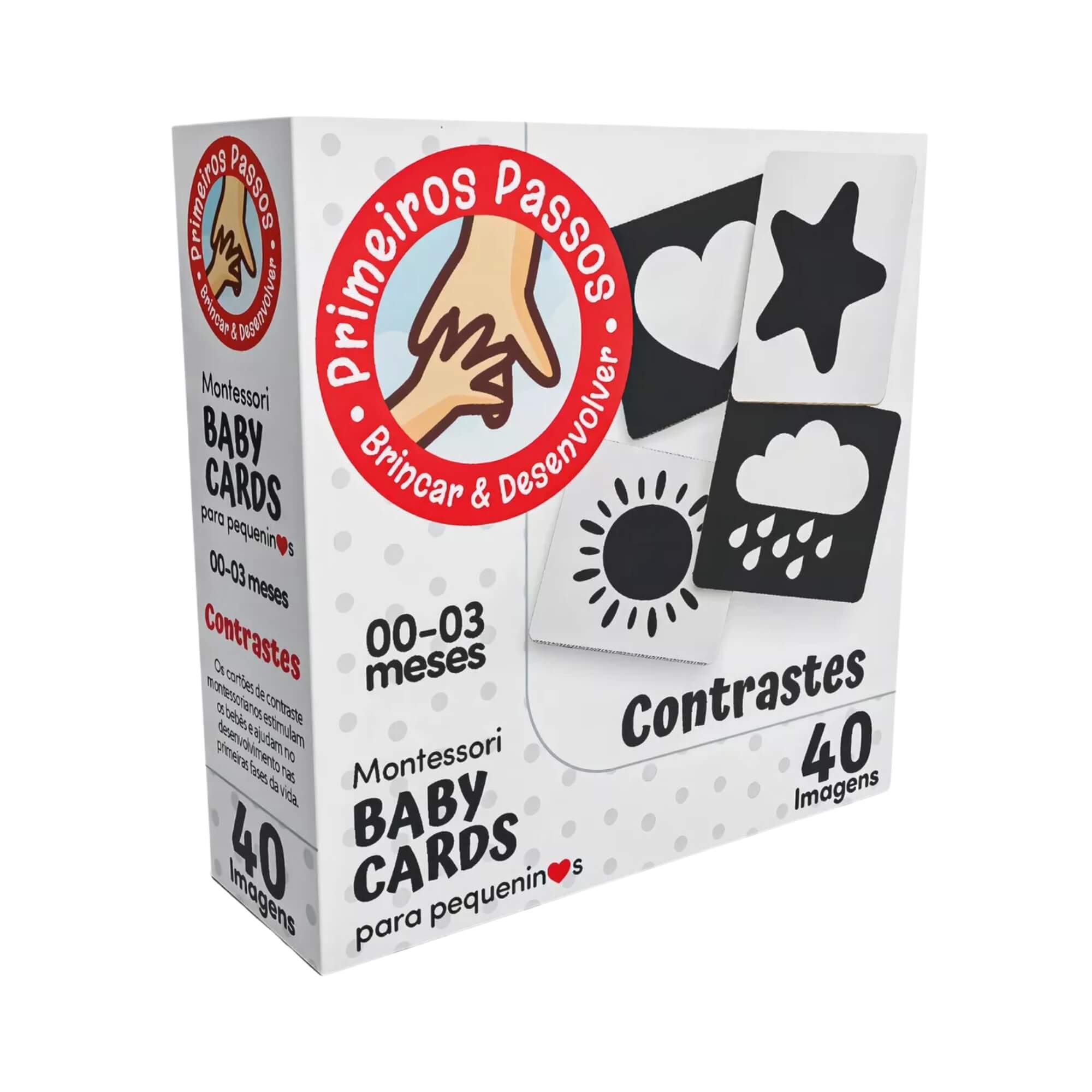 COMP Kit 2 Jogos de Cartas para Bebês 0–3 Meses: Baby Cards Montessori e Baby Cards Contraste