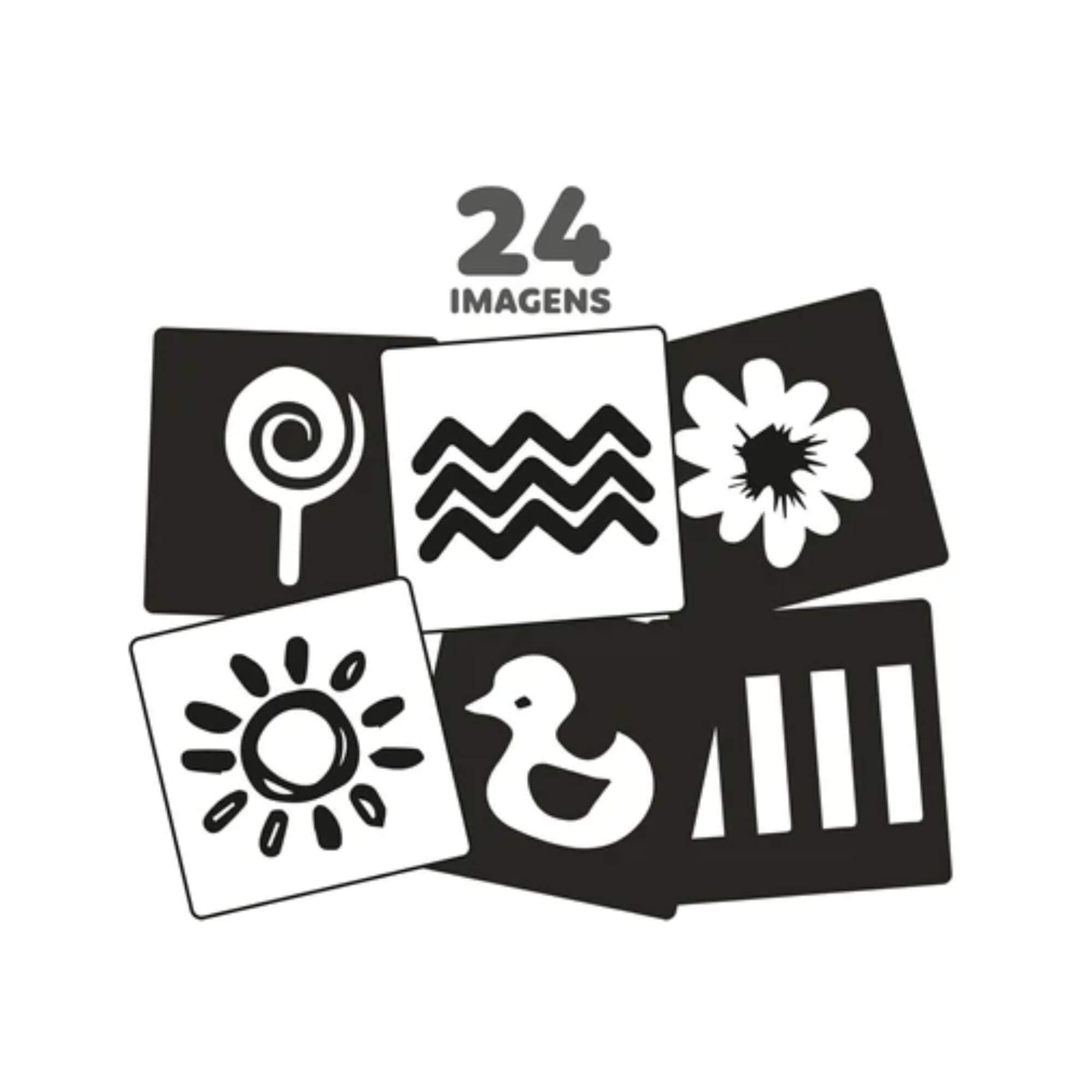 COMP Kit 2 Jogos de Cartas para Bebês 0–3 Meses: Baby Cards Montessori e Baby Cards Contraste