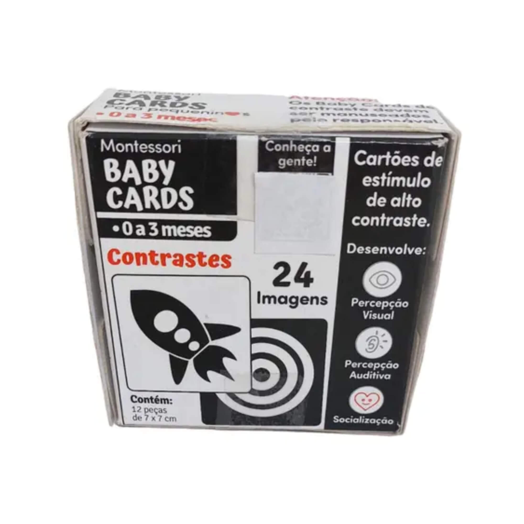 COMP Kit 2 Jogos de Cartas para Bebês 0–3 Meses: Baby Cards Montessori e Baby Cards Contraste