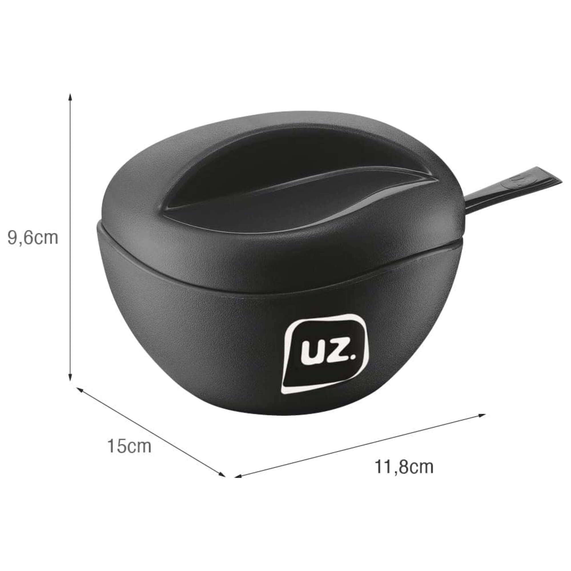 COMP Kit UZ Gold Preto - Açucareiro e Saleiro 500ml em PP BPA Free