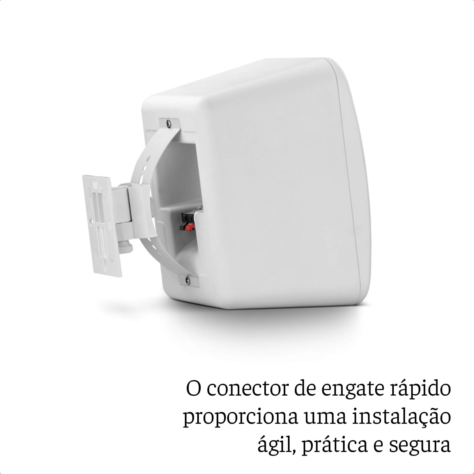 COMP Som Ambiente FRAHM 06 Caixas HS5 Branca + Amplificador 2700 Bluetooth  - FRAHM