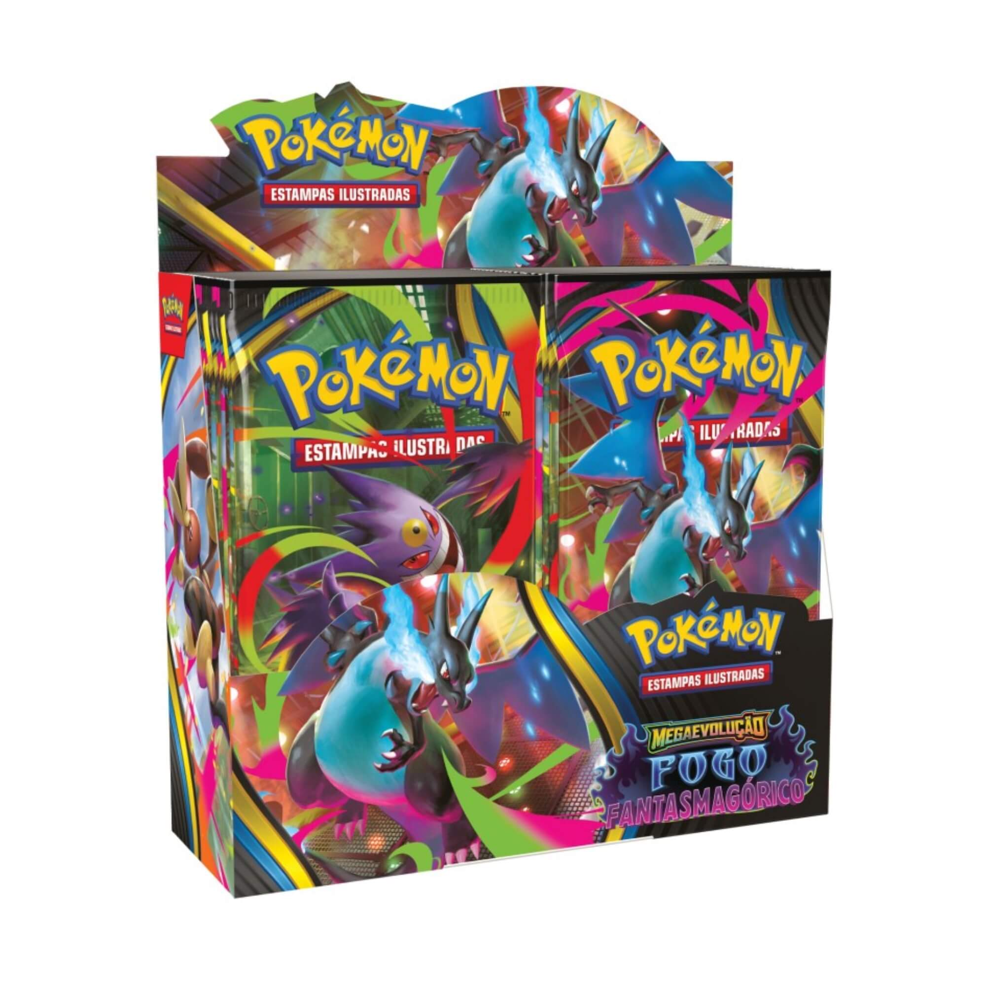 Booster Box Pokemon Megaevolução Fogo Fantasmagórico com 36 Boosters Copag - 35671