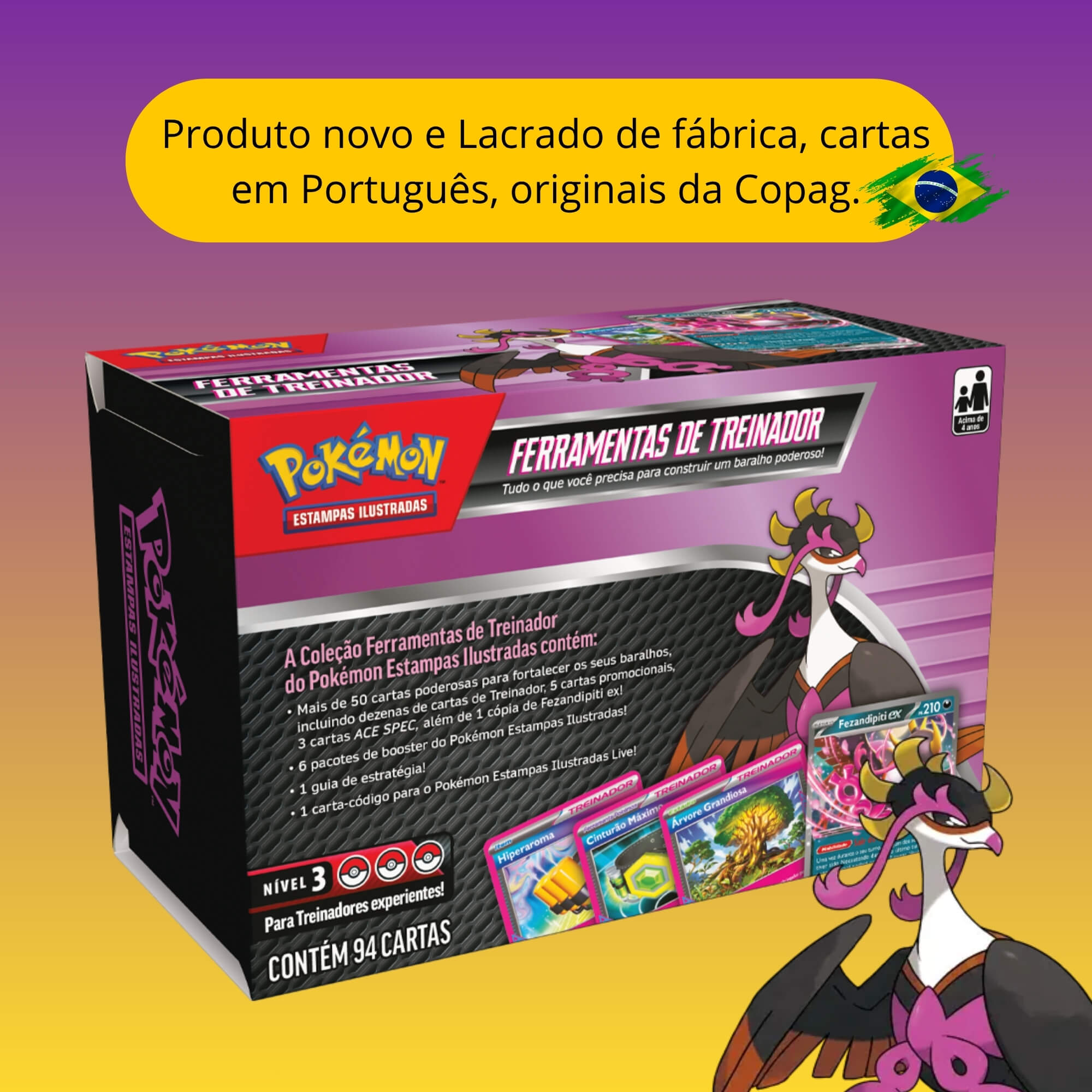 Pokemon Ferramentas de Treinador Fezandipiti EX TCG Copag - 35868