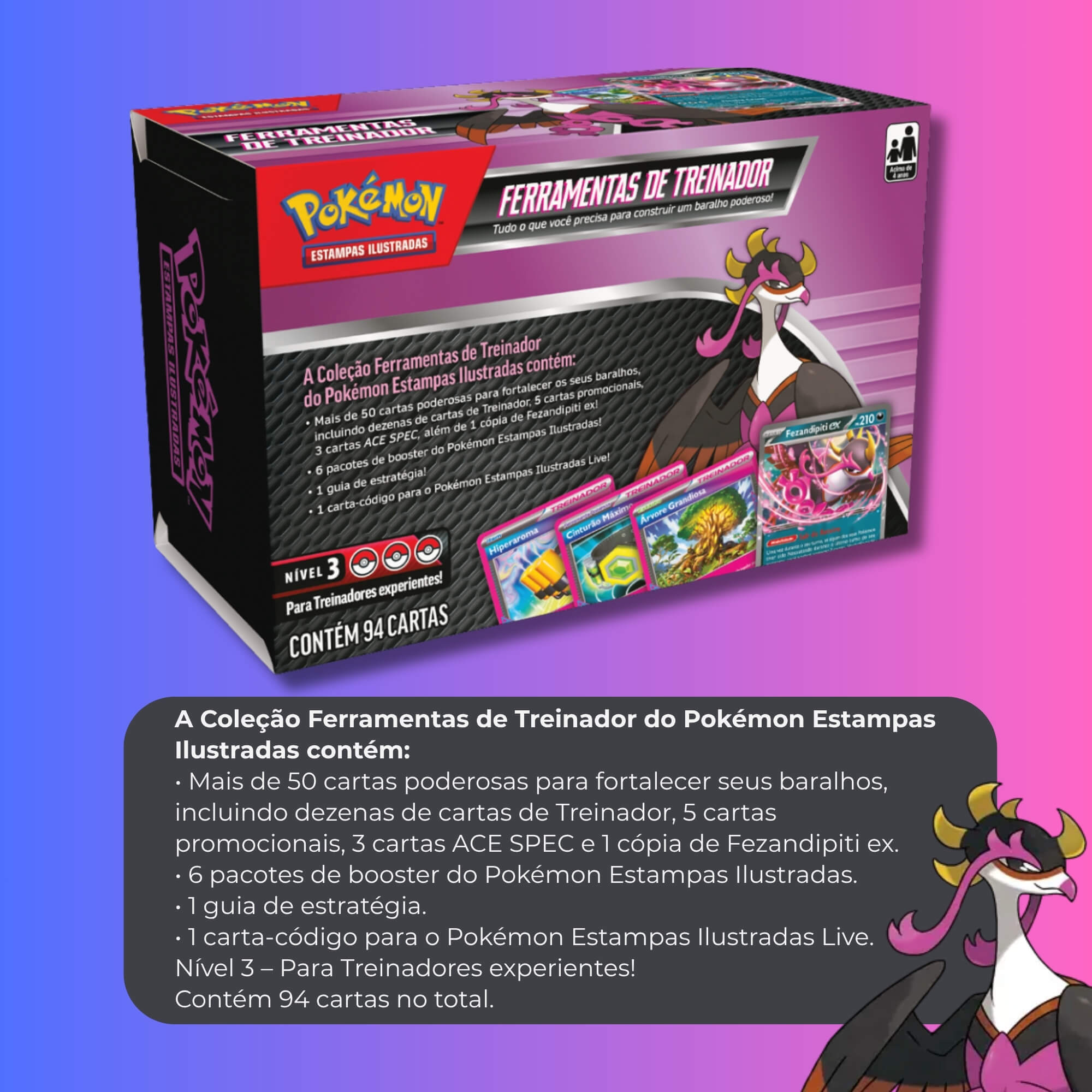 Pokemon Ferramentas de Treinador Fezandipiti EX TCG Copag - 35868