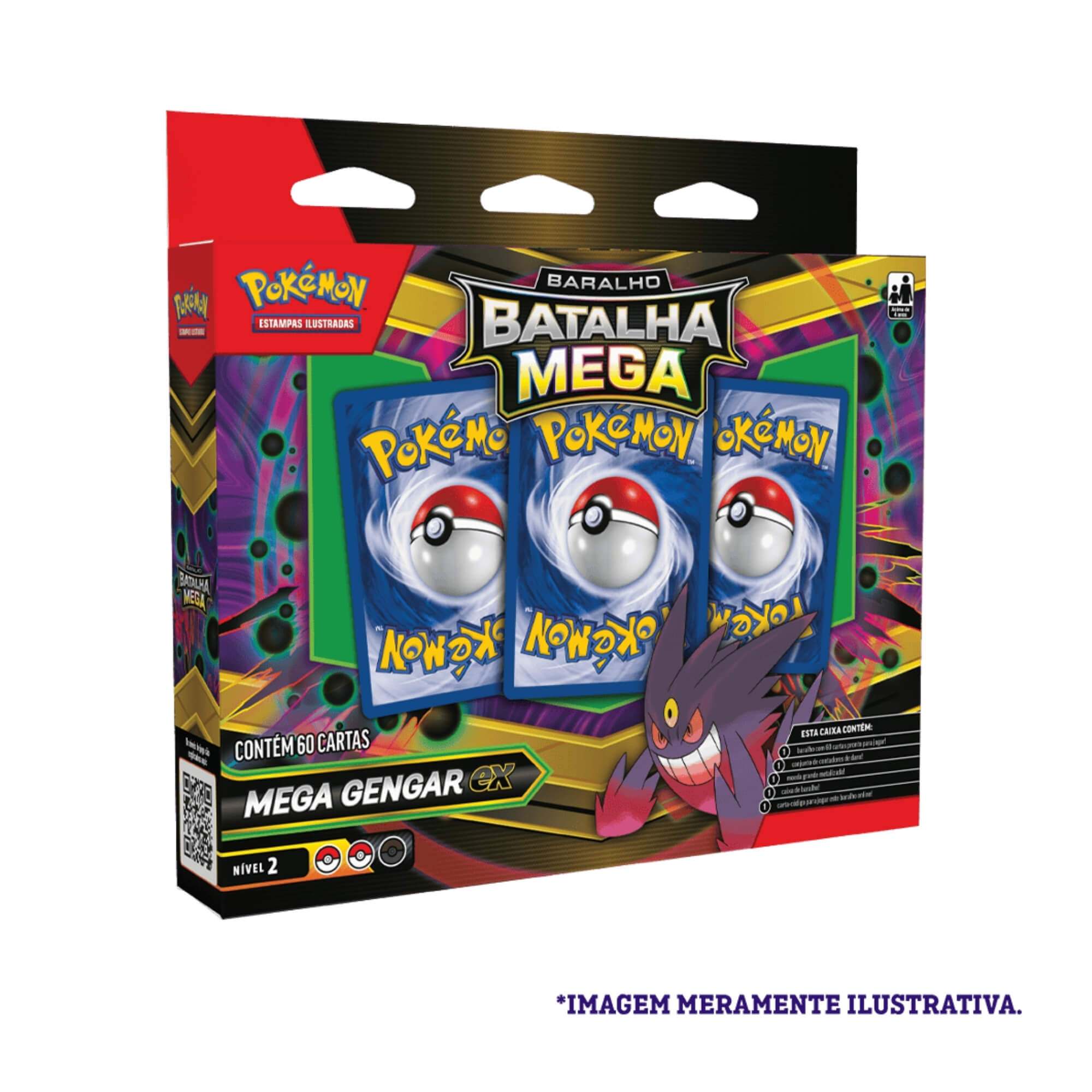 Pokemon 2x Baralhos de Batalha - Mega Gengar & Mega Diancie EX Copag - 35865