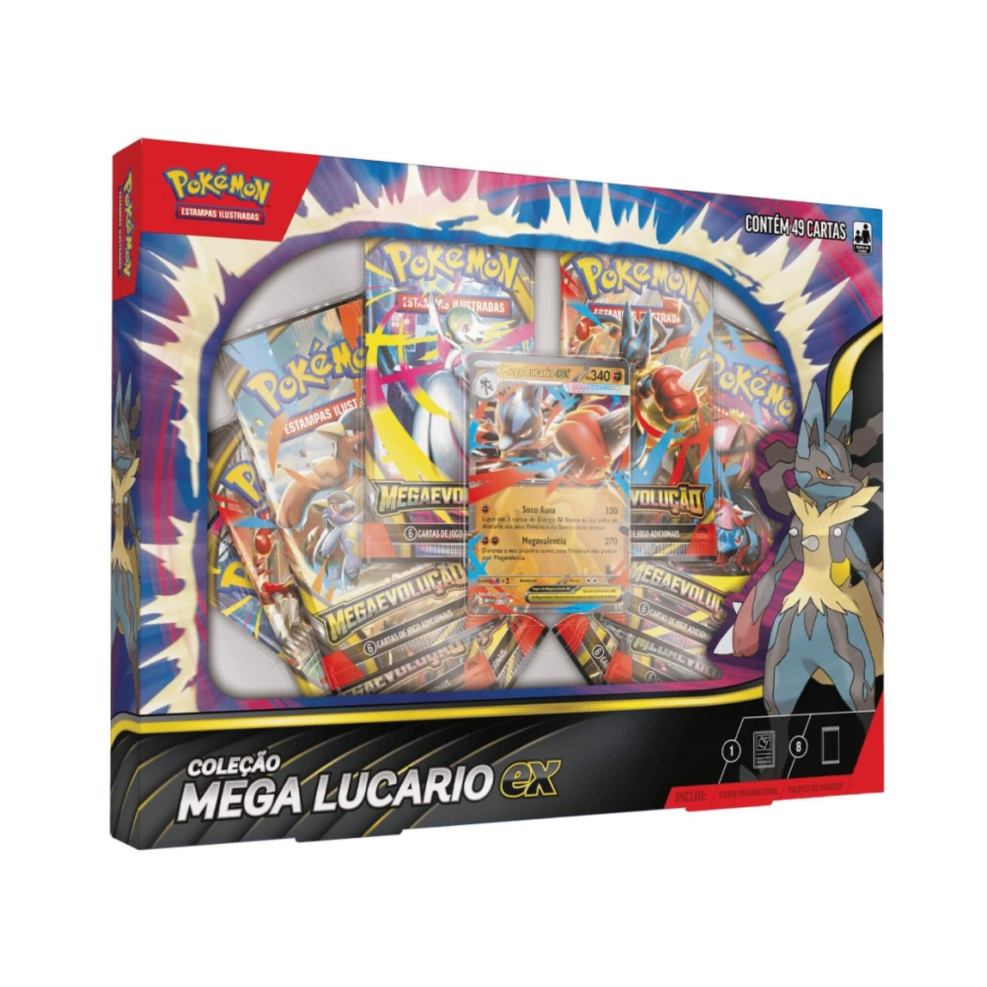 Box Pokemon Coleção Mega Lucario EX Copag - 35576