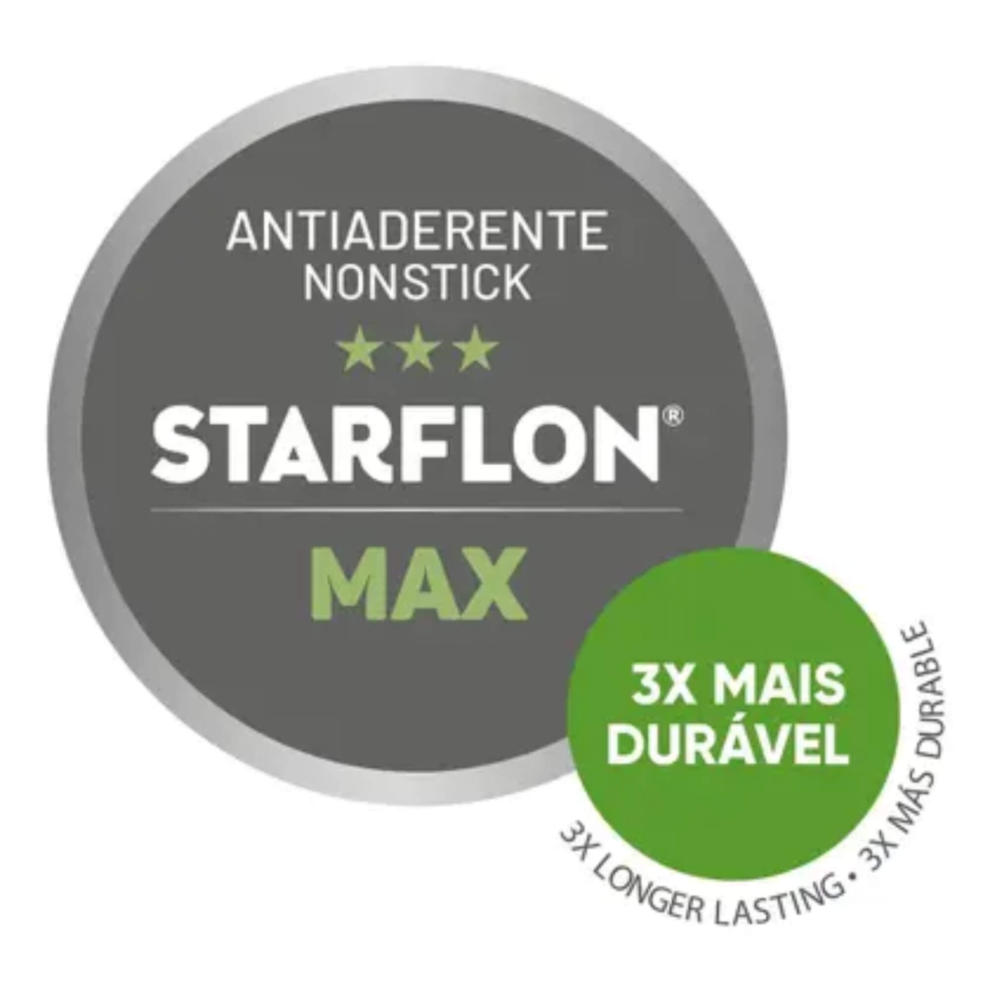 Frigideira Paris Alumínio 26cm 2,9L Antiaderente Starflon Chumbo c/ Tampa Tramontina - 28520626