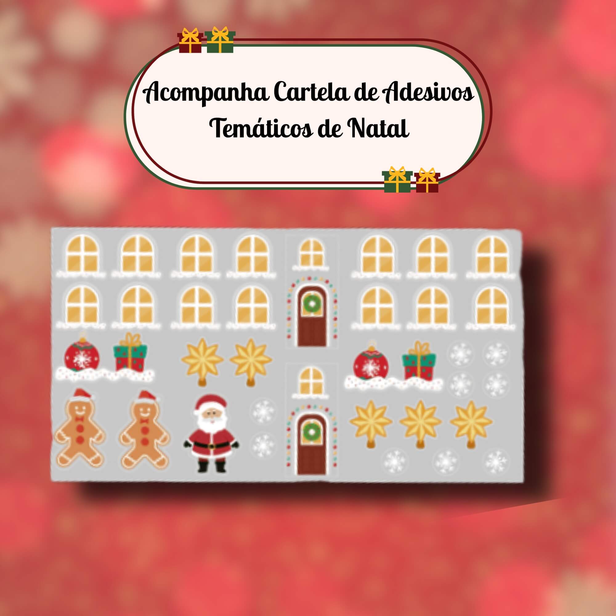 Blocos de Montar de Madeira Brincando de Engenheiro Natal 60 Peças Xalingo - 13476