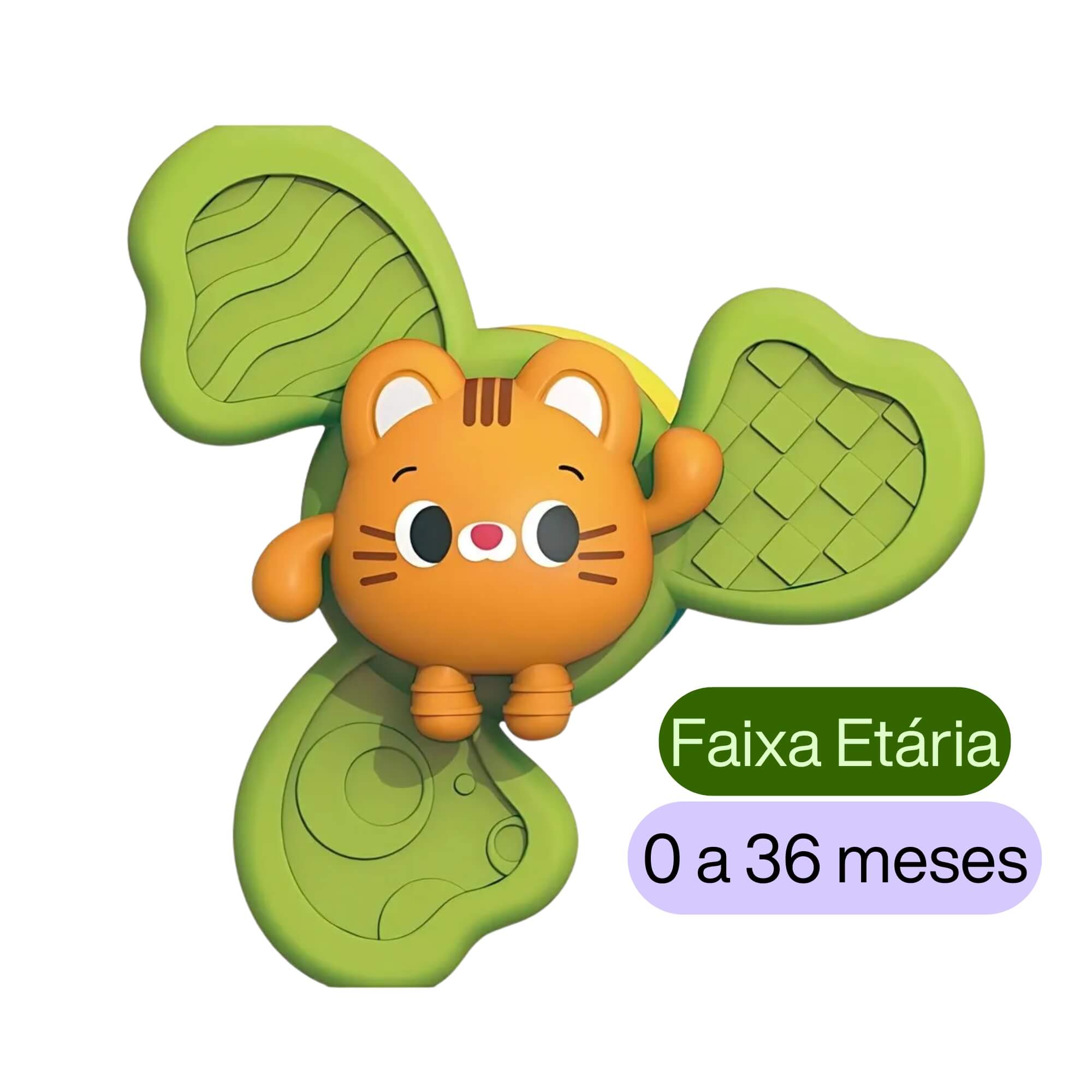 Brinquedo Spin Infantil com Ventosa Gatinho Zippy Toys - 10384