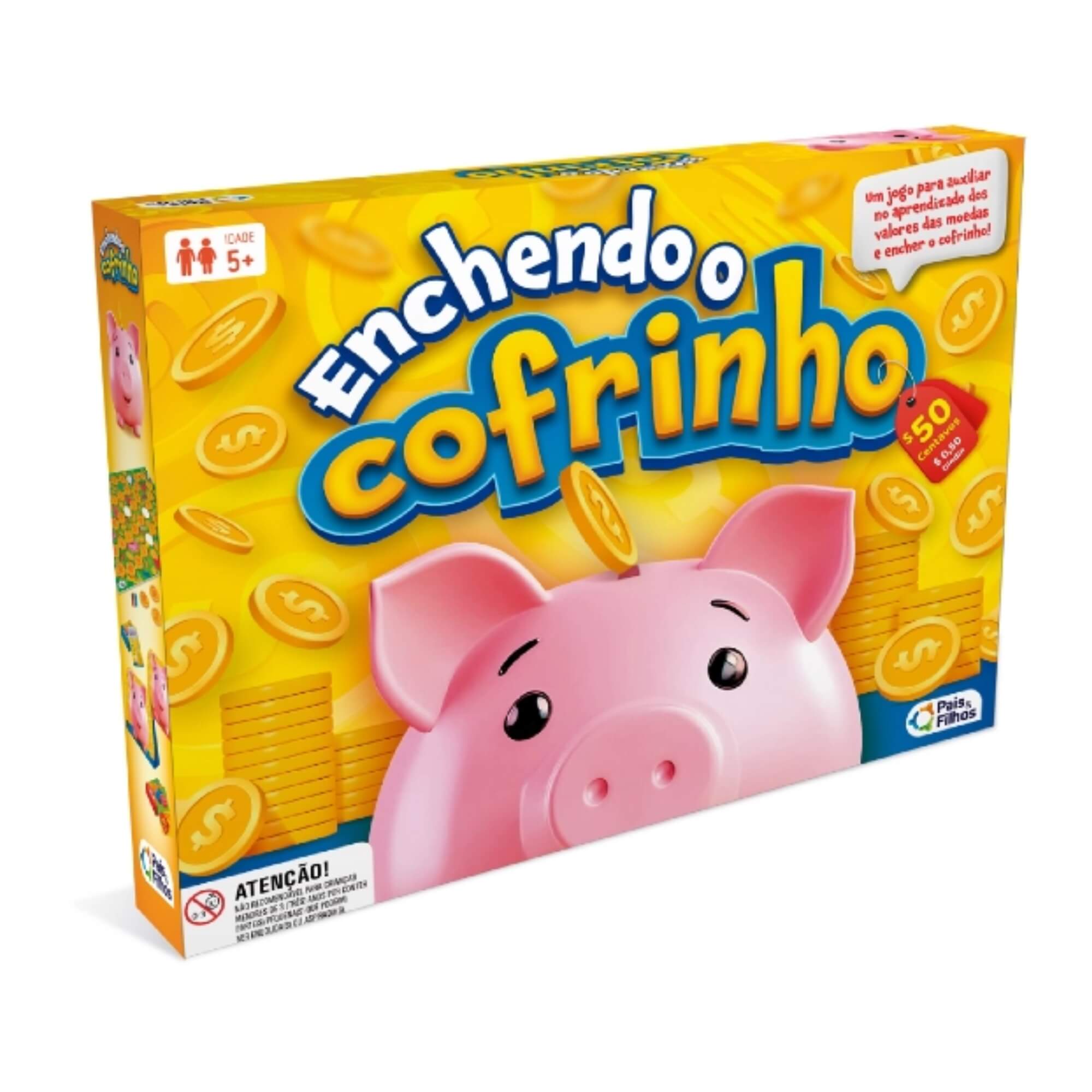 COMP Kit c/ 4 Jogos Aprenda Brincando: Show do Milhão, Perguntados, Letras e Desenhos e Cofrinho