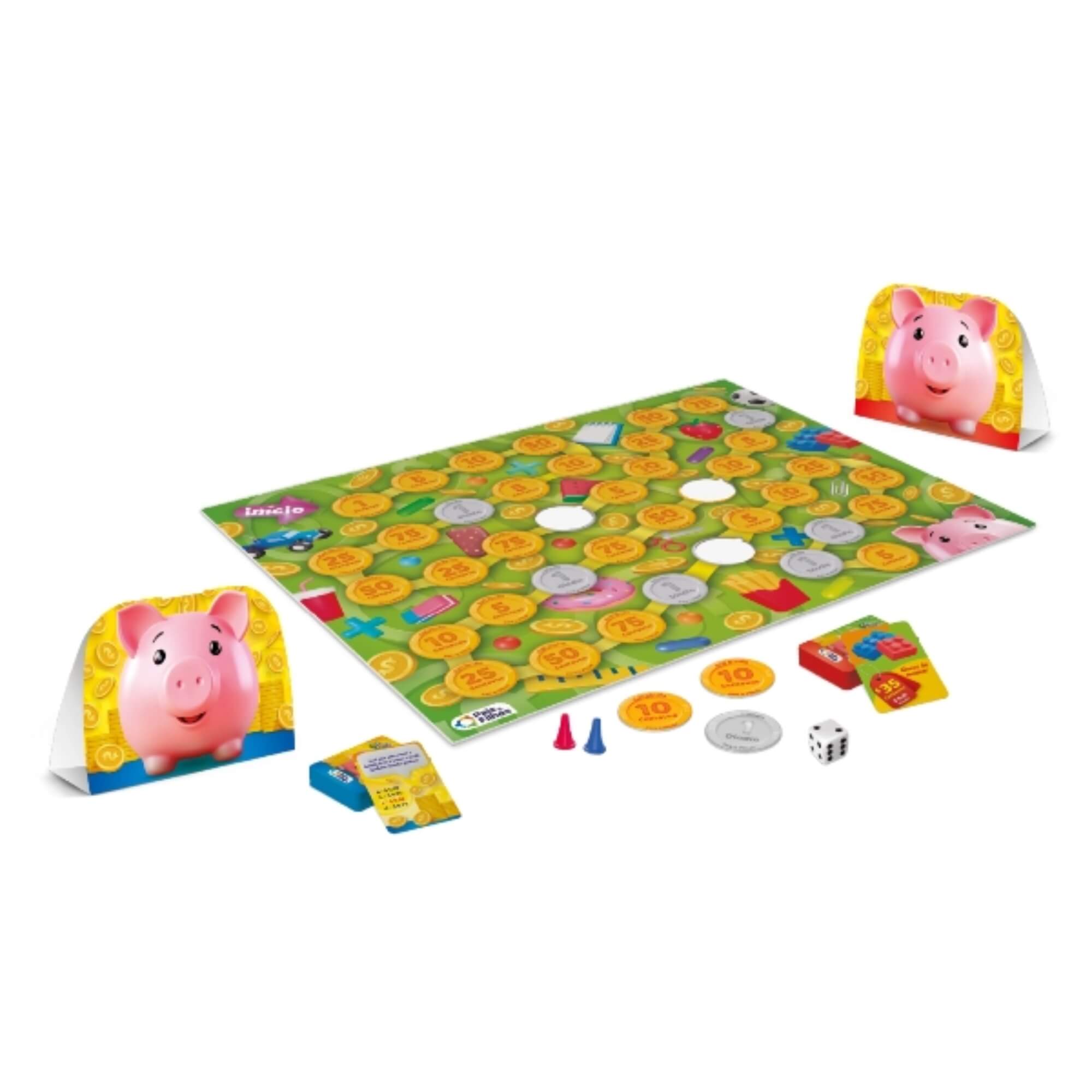 COMP Kit c/ 4 Jogos Aprenda Brincando: Show do Milhão, Perguntados, Letras e Desenhos e Cofrinho