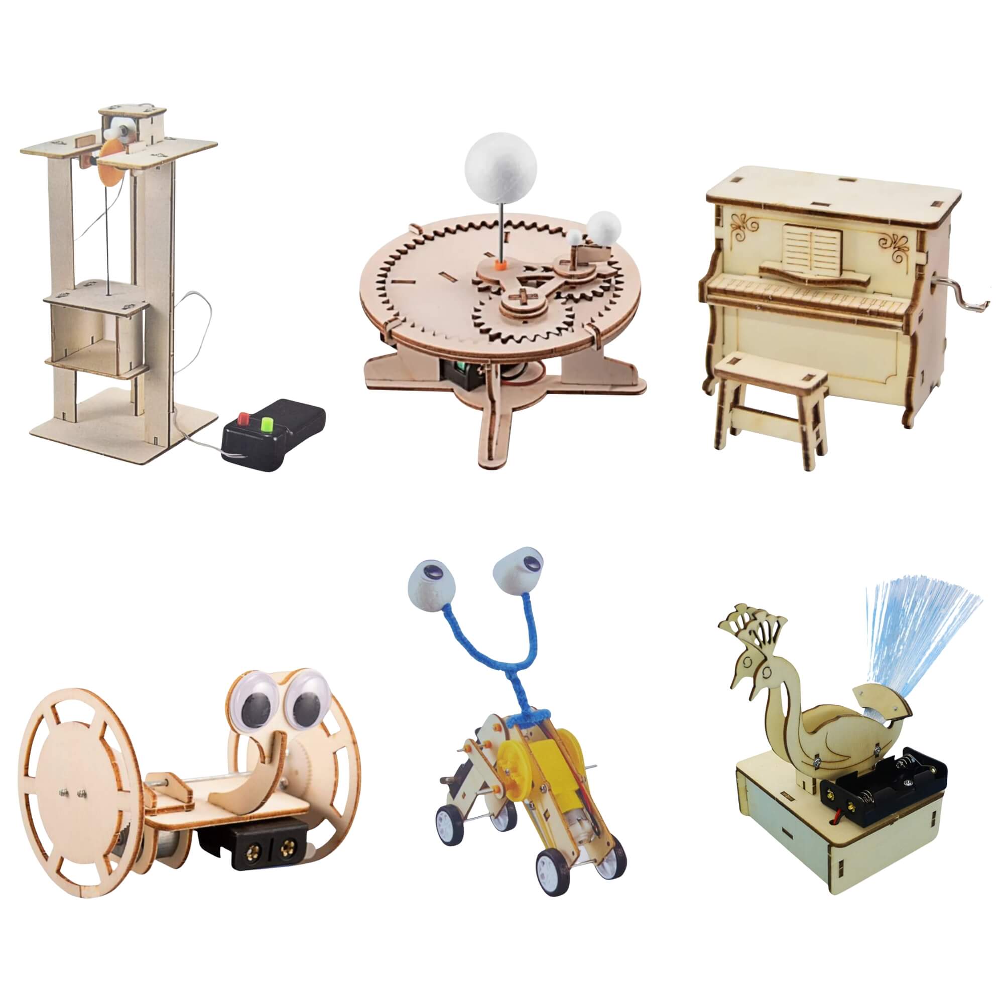 COMP Kit 6 Brinquedos Infantis Ciência Divertida: Robótica, Física e Criatividade STEAM Nettoy