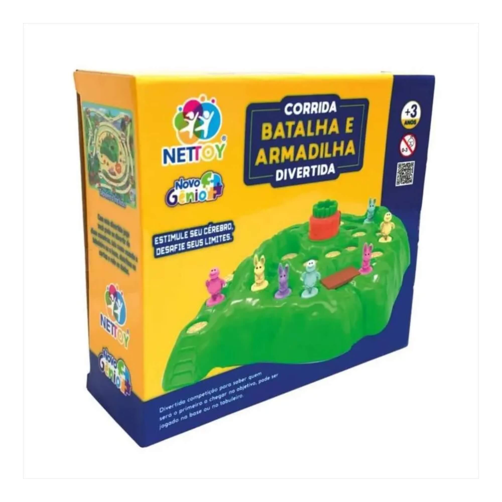 COMP Kit 4 Jogos de Desafio Lógico: Batalha,  Jogo da Velha 3D, IQ Puzzler e Cubo Mágico