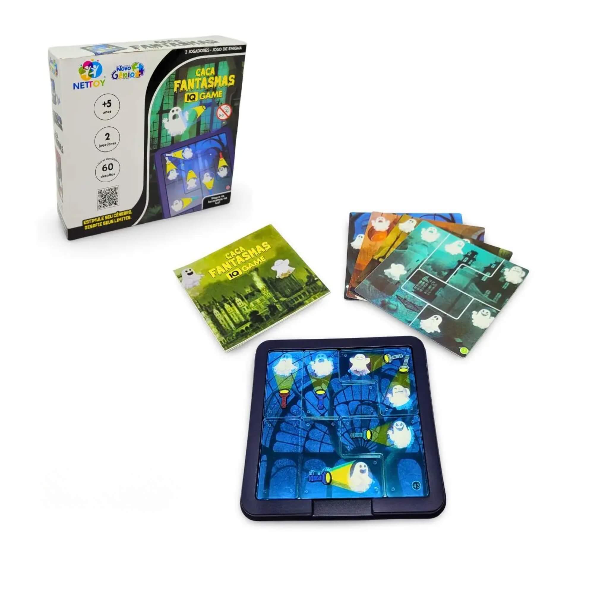 COMP Kit 3 Jogos Desafio IQ Brinquedos Infantis: Ache o Monstro, Caça Fantasma e Space Ball 3D