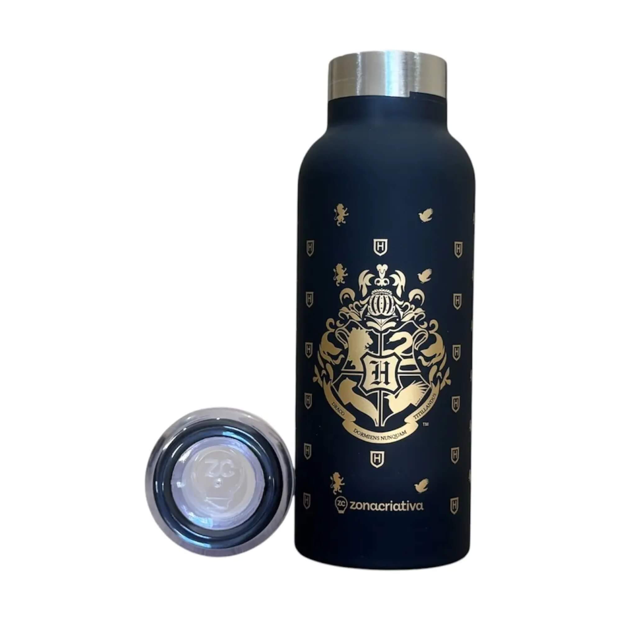 COMP Kit Harry Potter: Toalha de Praia 2 em 1 Mochila, Bolsa Térmica e Garrafa Bubble 500ml