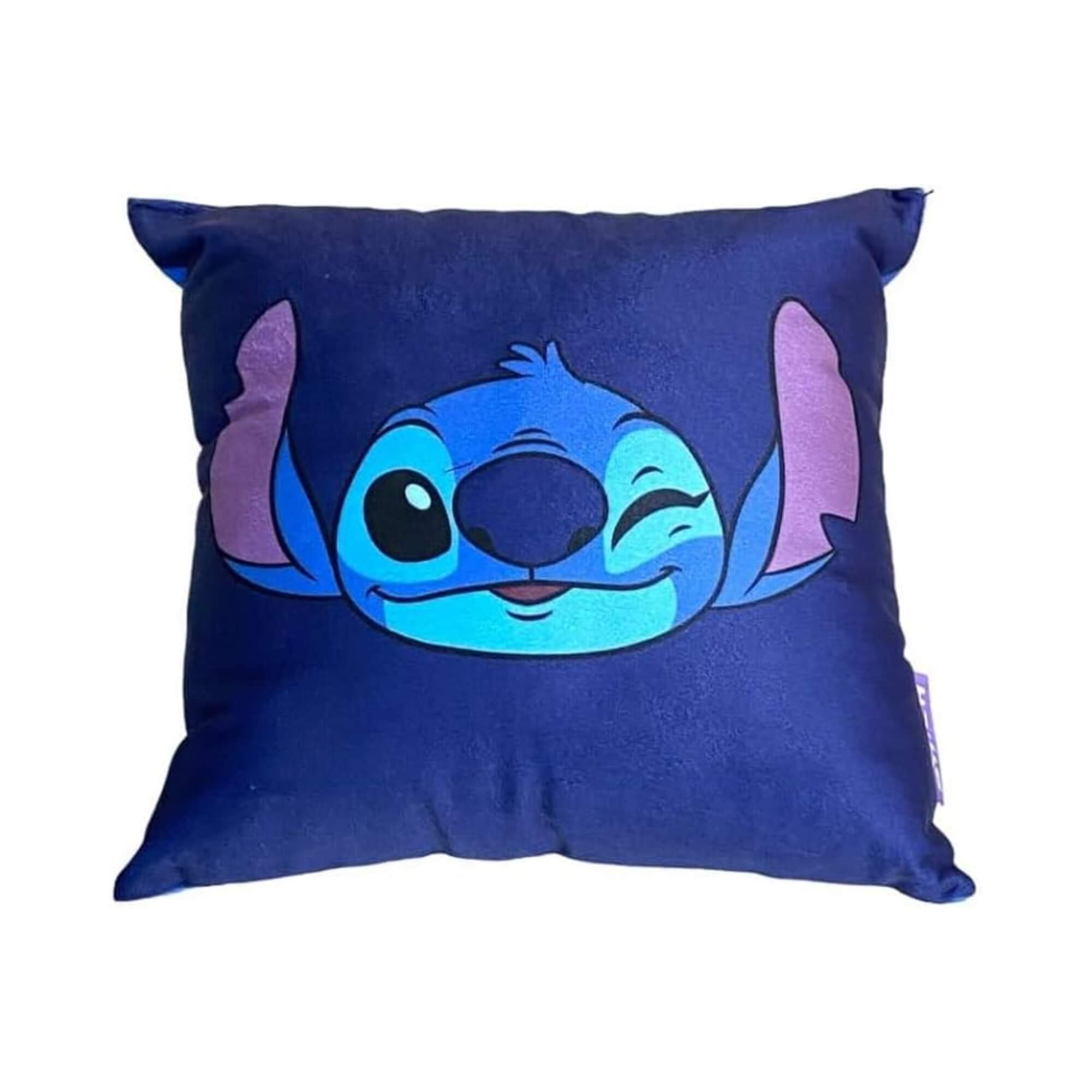 COMP Kit Par de Almofadas Decorativas Stitch Disney: Chilled Vibes e Oh Yeah 25x25cm Fibra Veludo