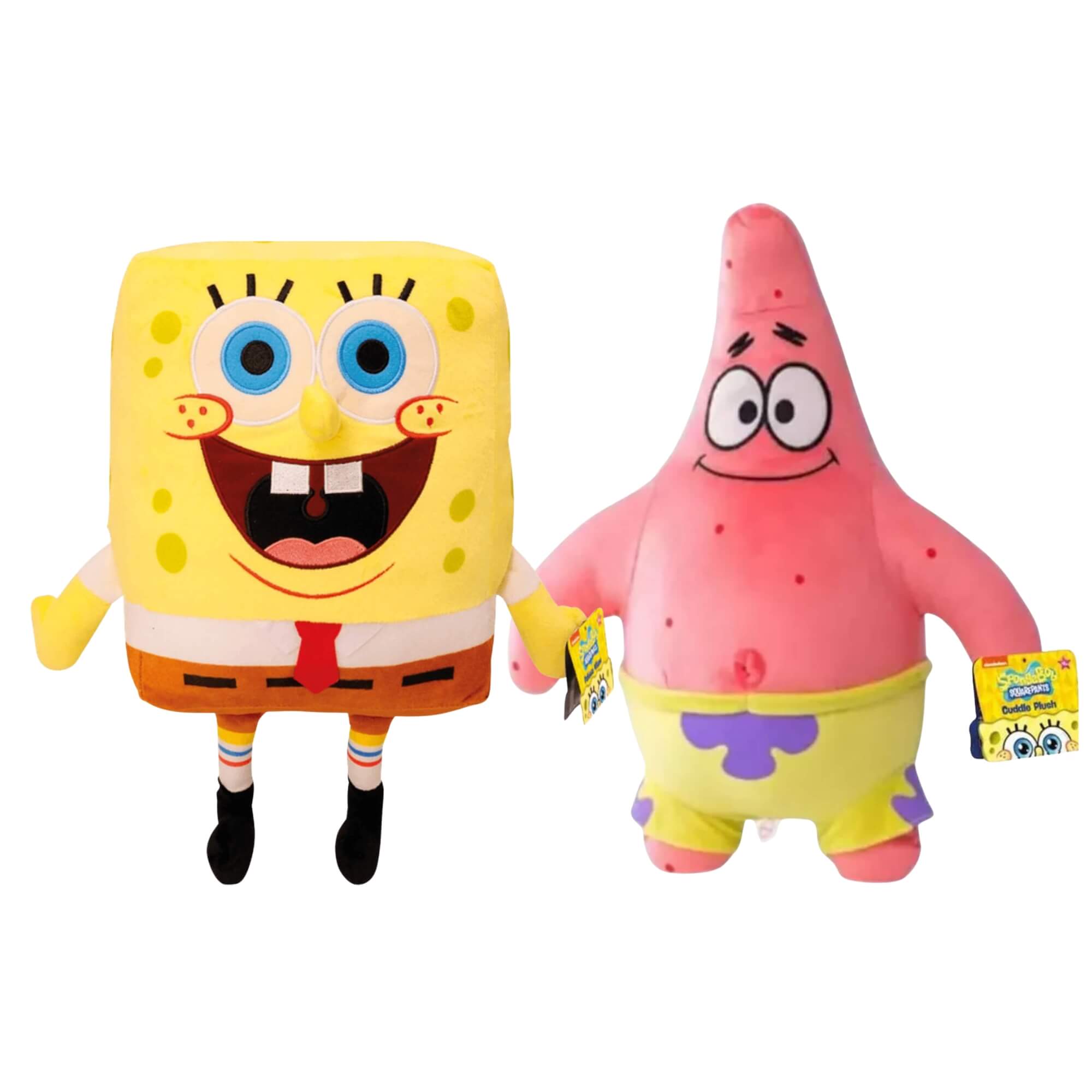 COMP Kit Brinquedos Infantis Pelúcias: Bob Esponja + Patrick Estrela 45cm Poliéster
