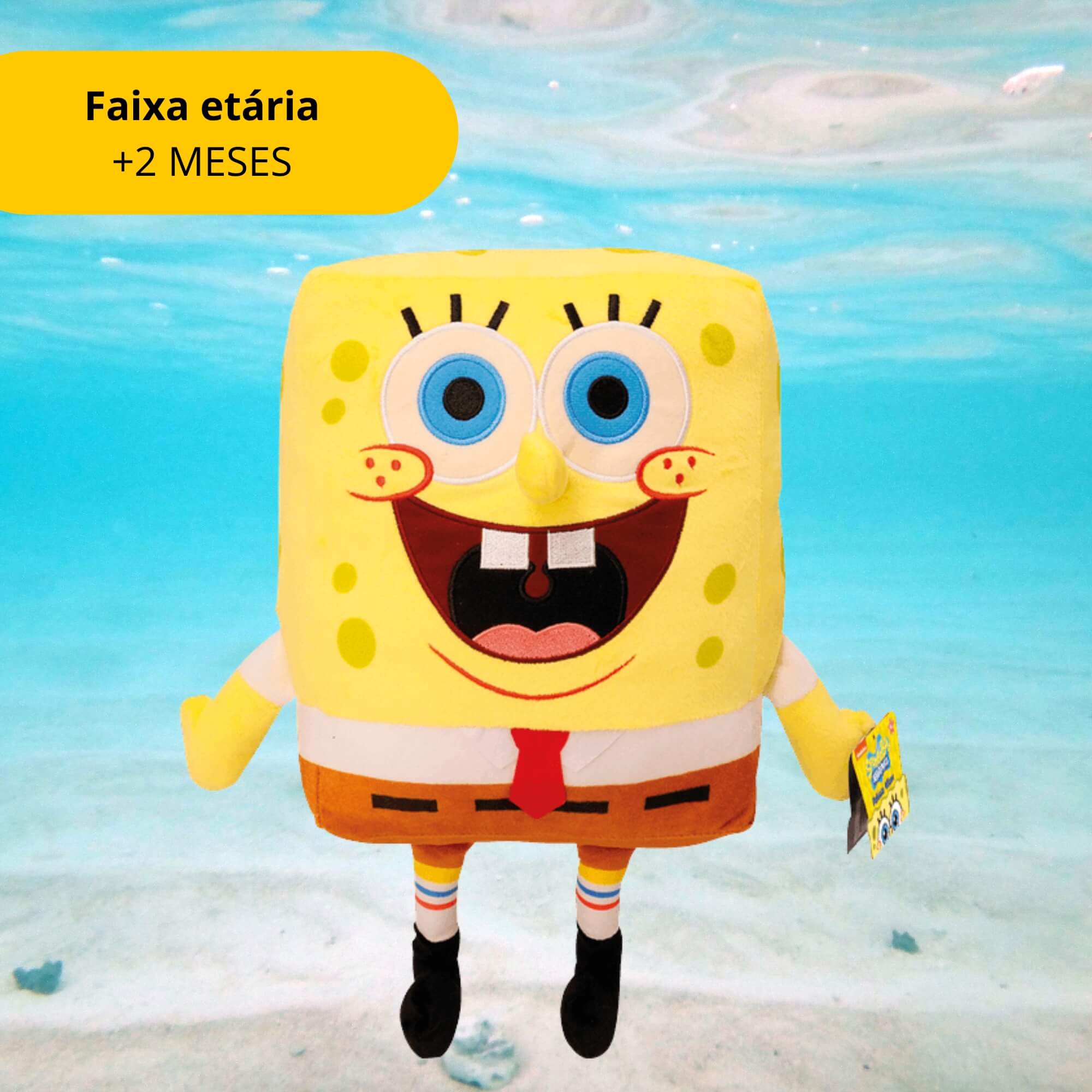 COMP Kit Brinquedos Infantis Pelúcias: Bob Esponja + Patrick Estrela 45cm Poliéster