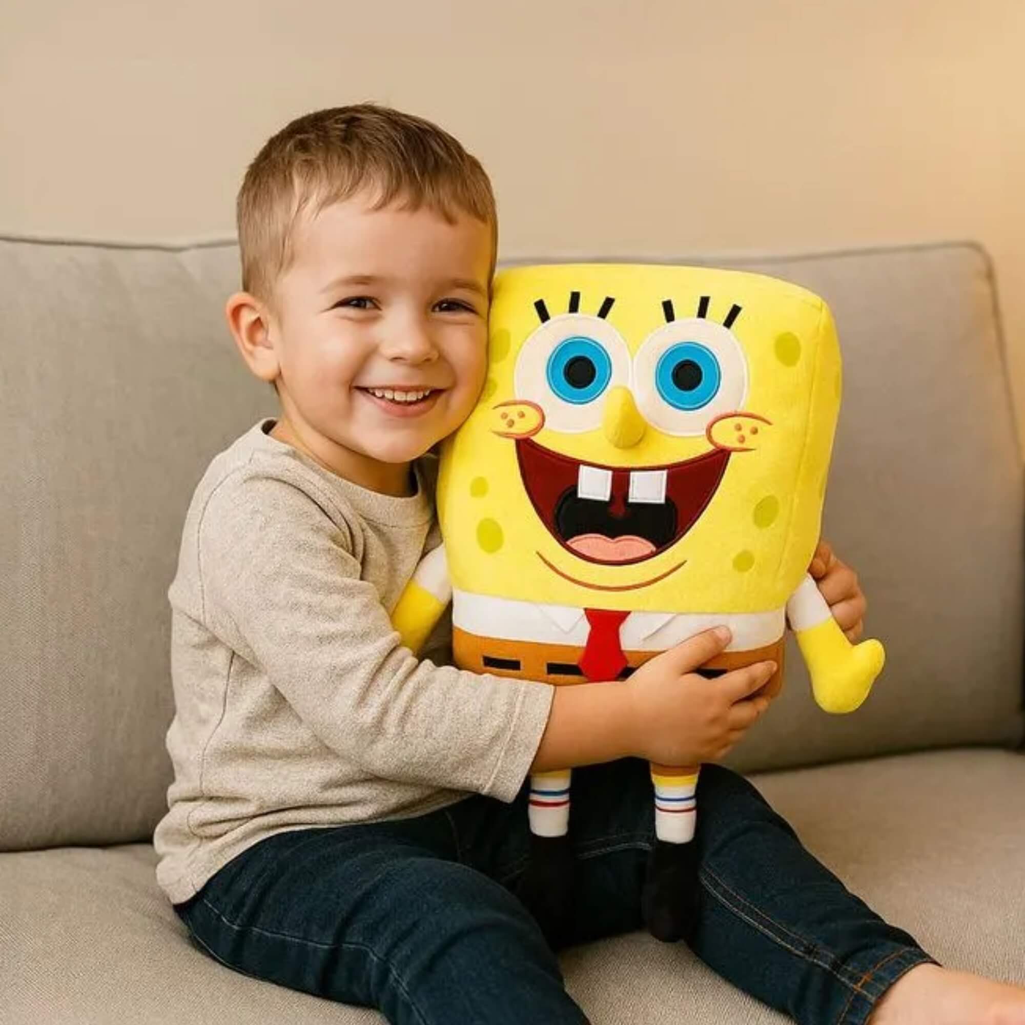 COMP Kit Brinquedos Infantis Pelúcias: Bob Esponja + Patrick Estrela 45cm Poliéster