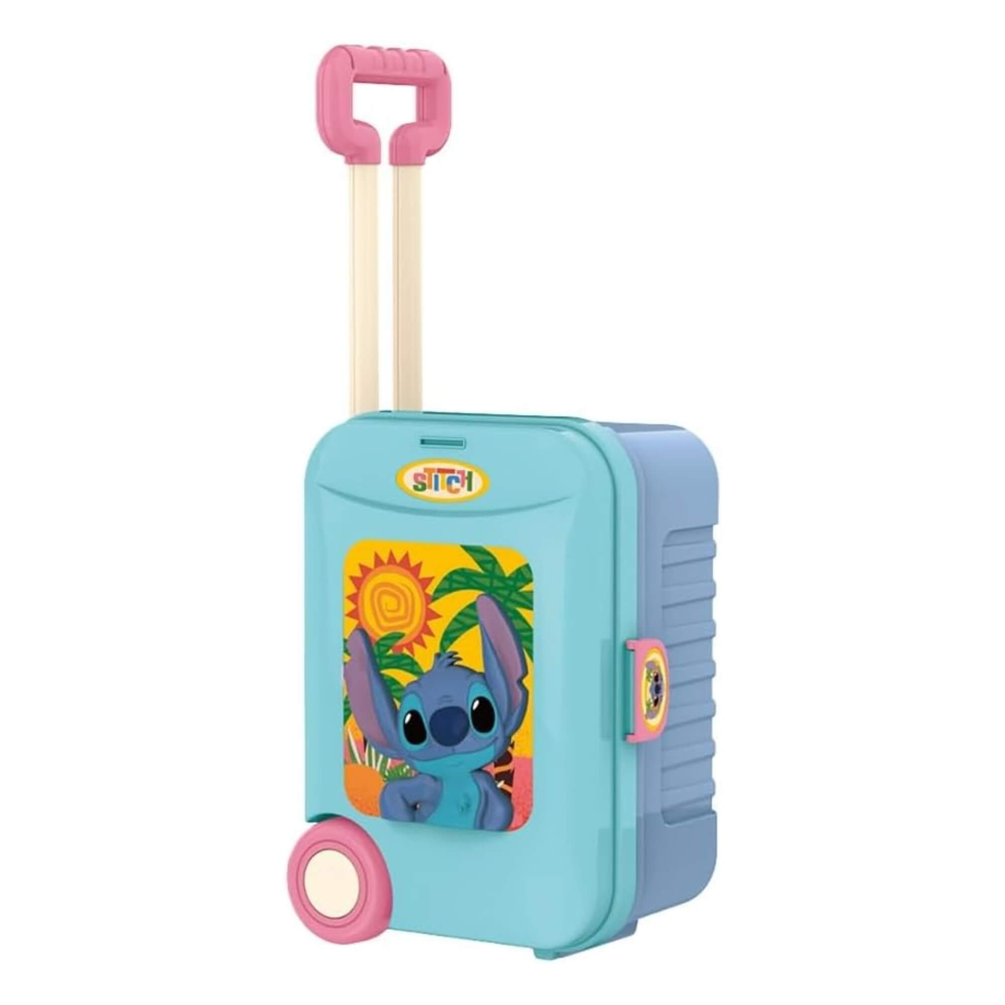 COMP Kit Brinquedo Infantil 2 Maletas Stitch Disney: Café 3 em 1 + Pet Shop 2 em 1 (3+ Anos)