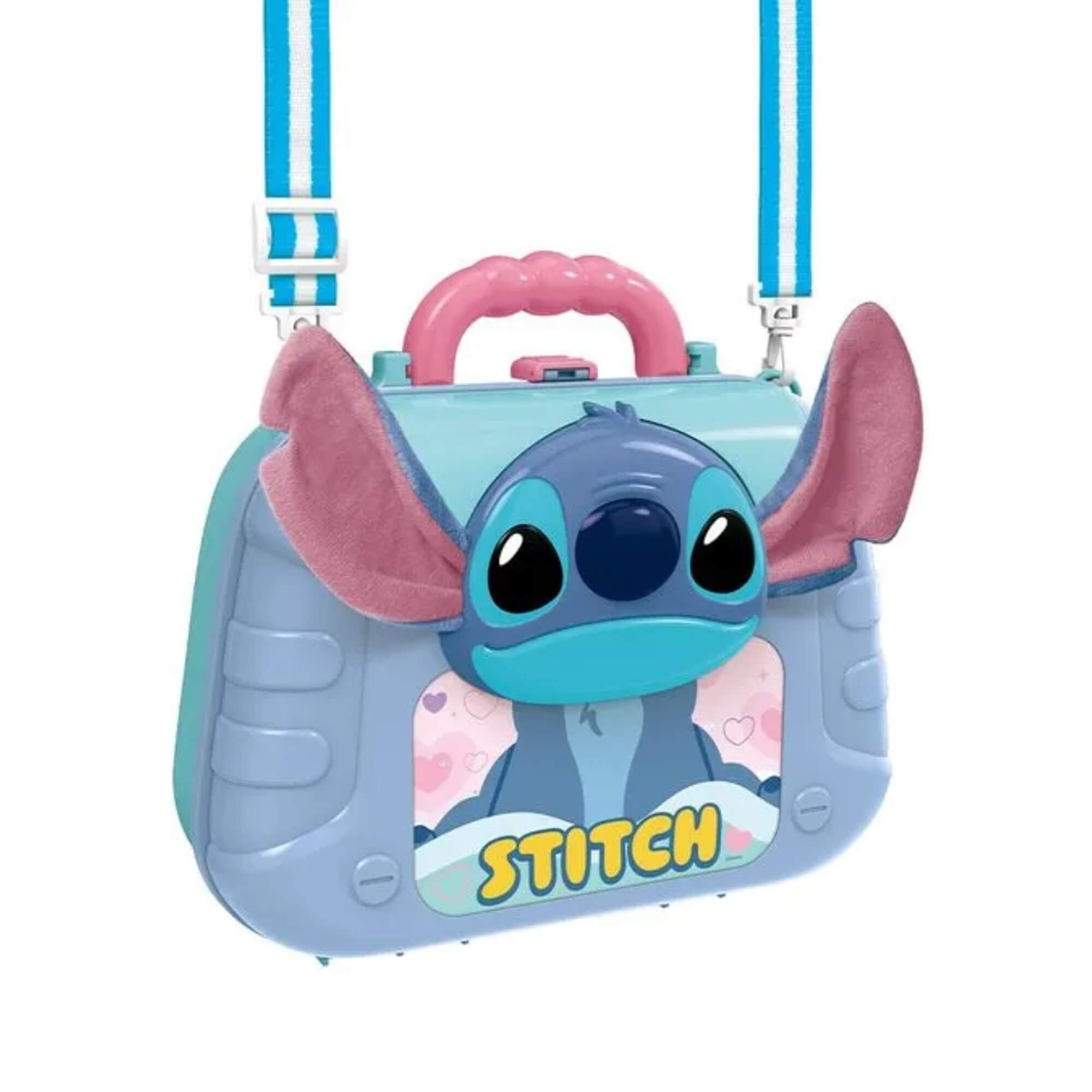 COMP Kit Brinquedo Infantil 2 Maletas Stitch Disney: Café 3 em 1 + Pet Shop 2 em 1 (3+ Anos)