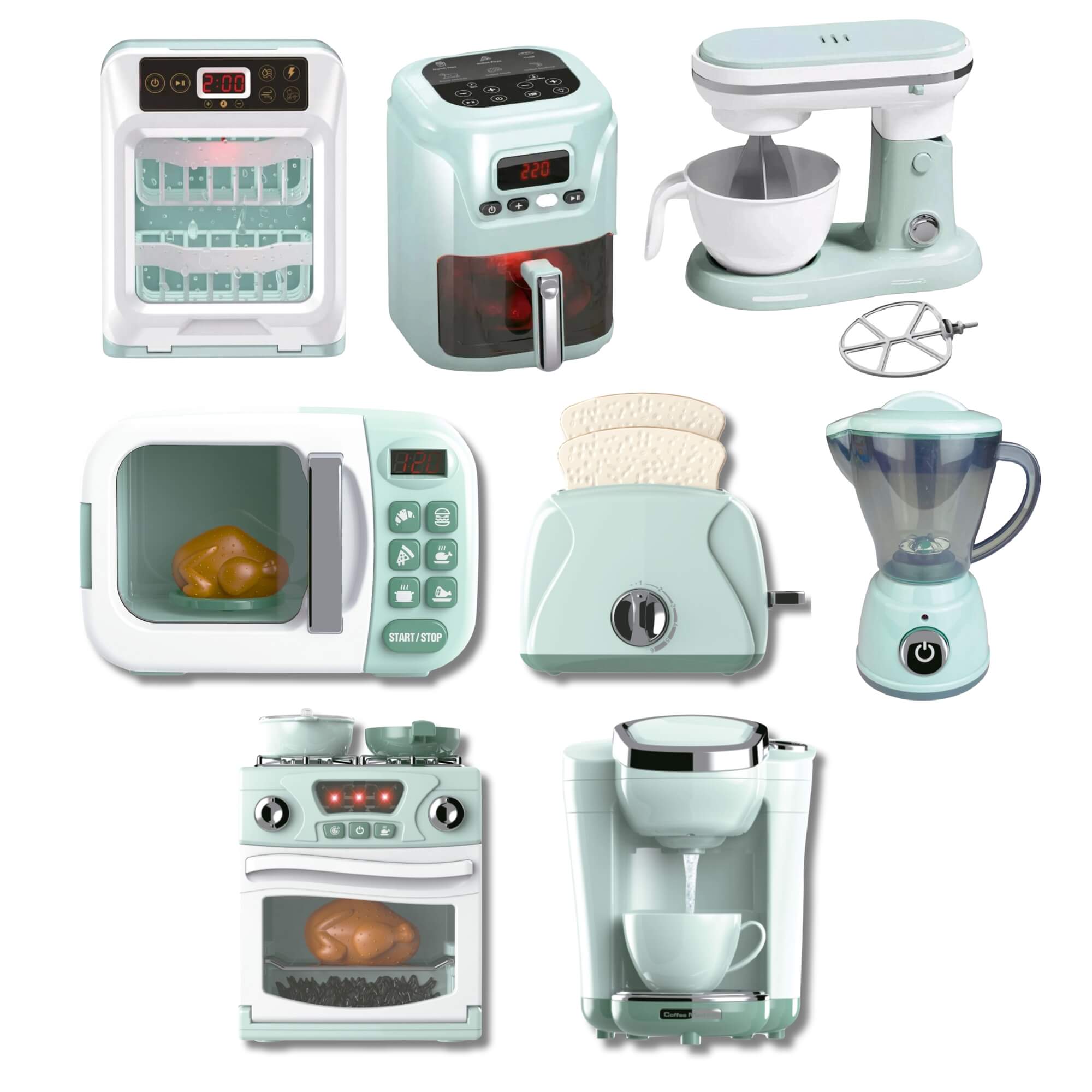 VAR Brinquedo Mini Cozinha Fenix - Linha Eletrodomésticos Infantis Interativos (Escolha o Modelo)