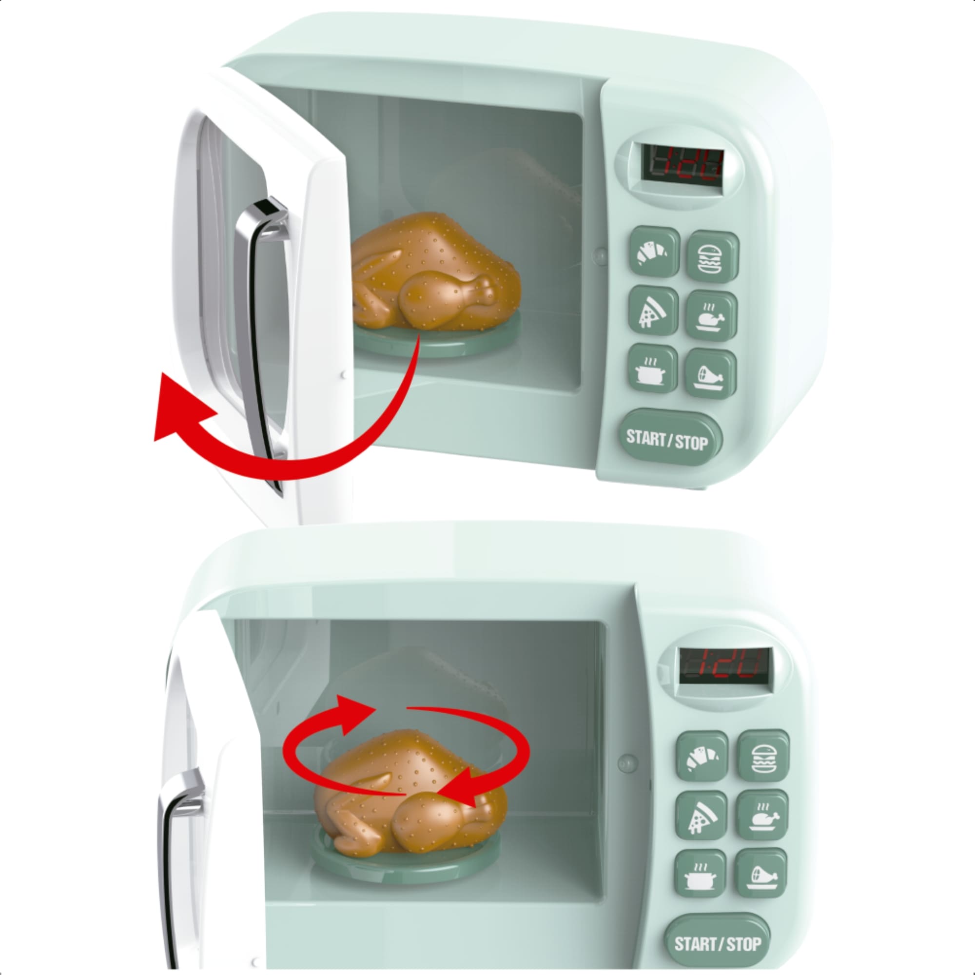 VAR Brinquedo Mini Cozinha Fenix - Linha Eletrodomésticos Infantis Interativos (Escolha o Modelo) Modelo:Microondas