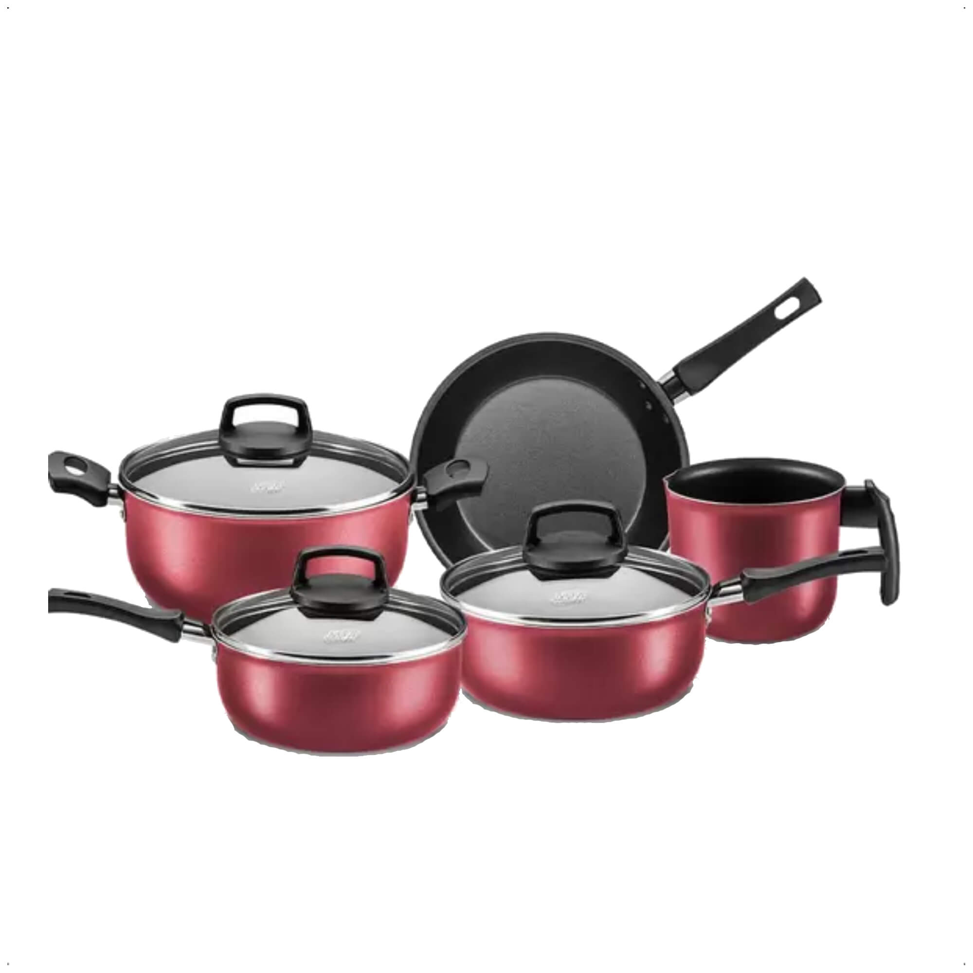 VAR Conjunto de Panelas Antiaderente Safira MTA 5 ou 7 peças (Escolha o Modelo) Peças:5 peças