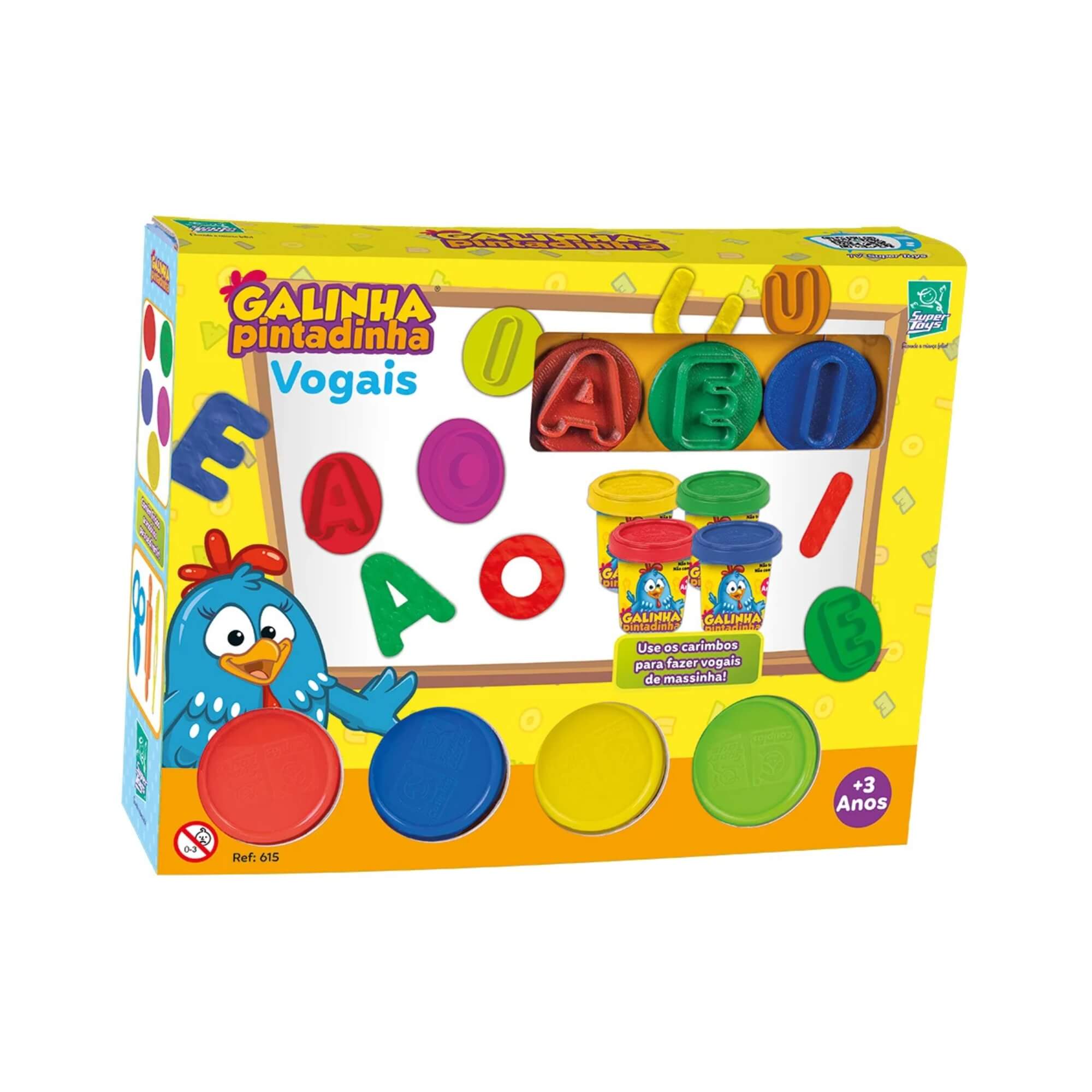 COMP Kit Brincando com Galinha Pintadinha: 2 Massinhas + Baby Van + Ovo Surpresa (3+ Anos)