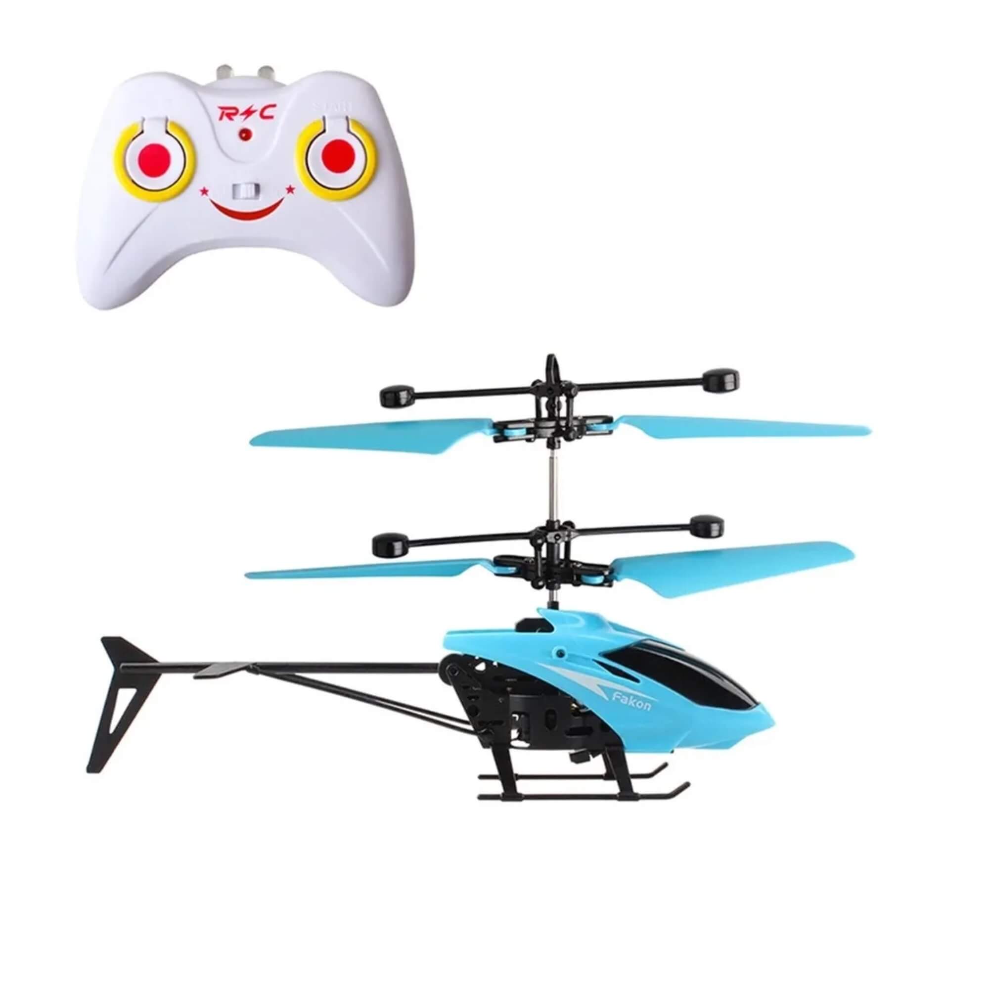 Brinquedo Infantil Helicóptero Remoto Sensor na cor Azul Zippy Toys - 11138