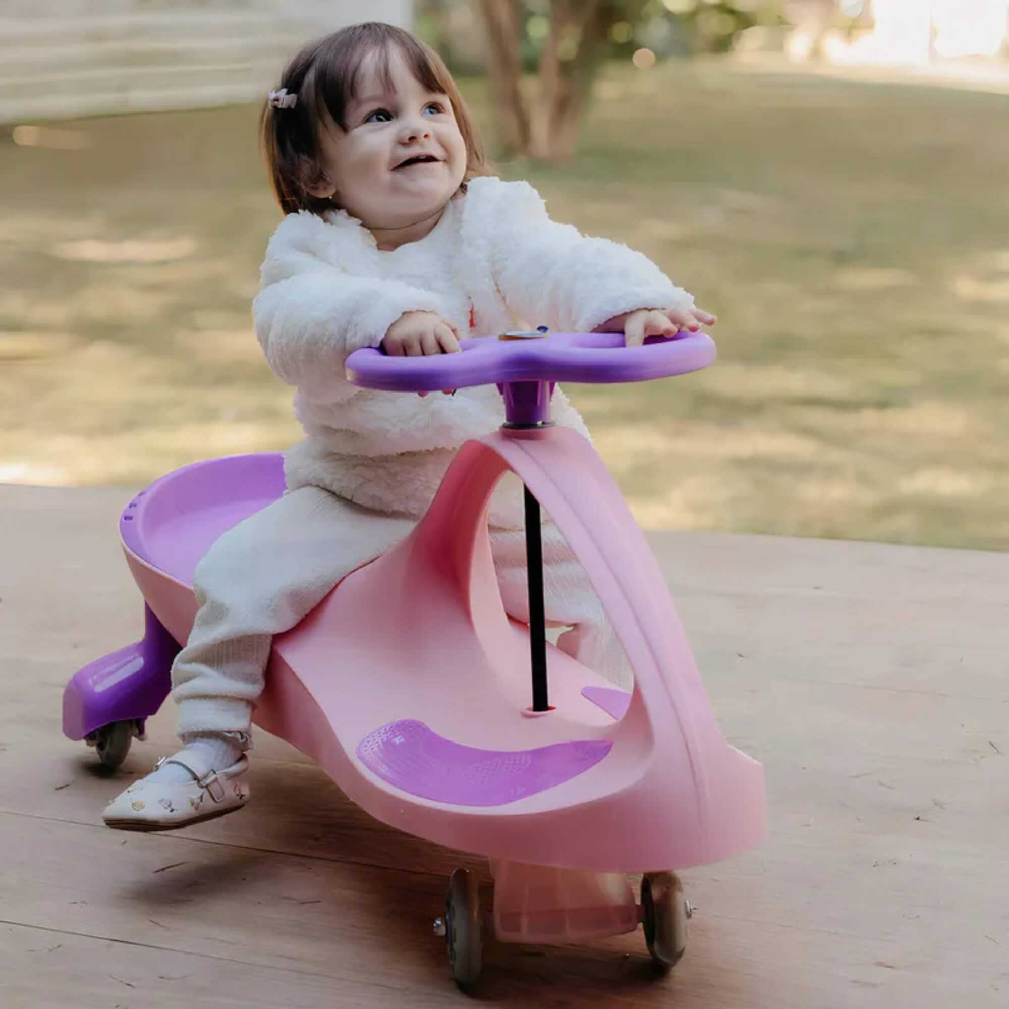 Carrinho Zippy Car com Led Suporta Até 100kg cor Rosa Zippy Toys - 7312
