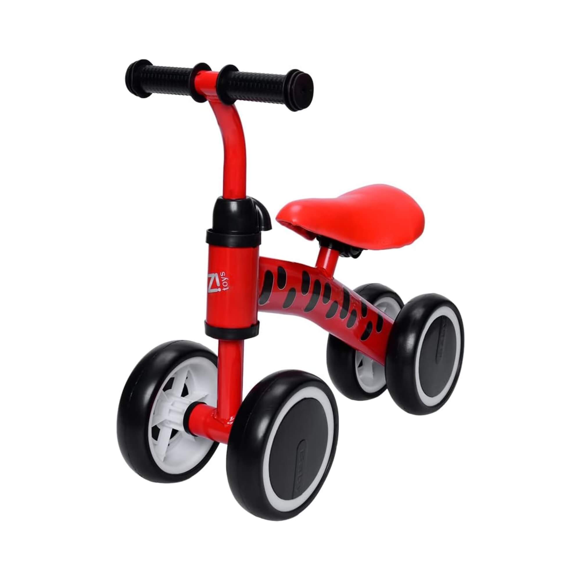 Andador Infantil Vermelho Equilíbrio Sem Pedal 4 Rodas Zippy Toys - 7626