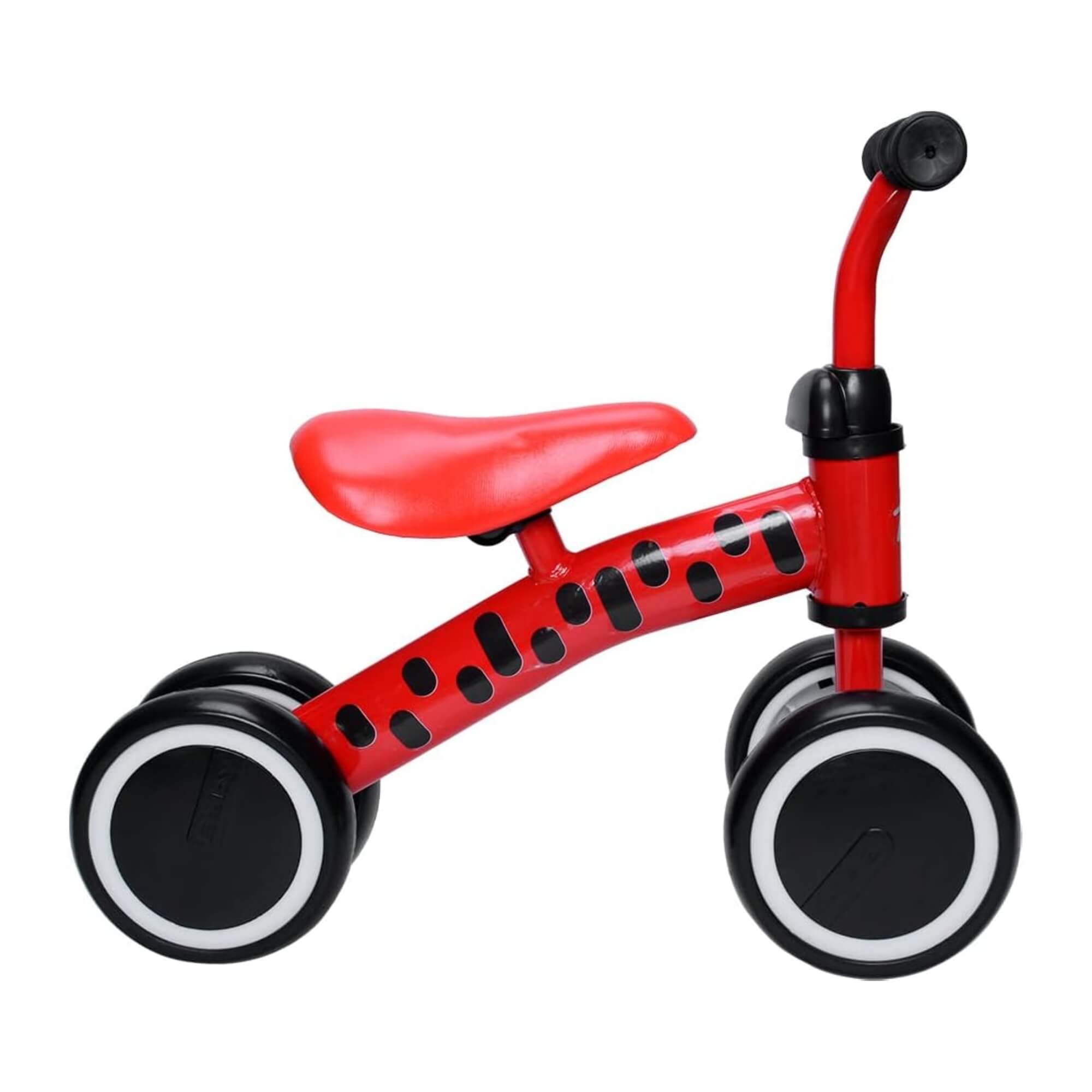 Andador Infantil Vermelho Equilíbrio Sem Pedal 4 Rodas Zippy Toys - 7626
