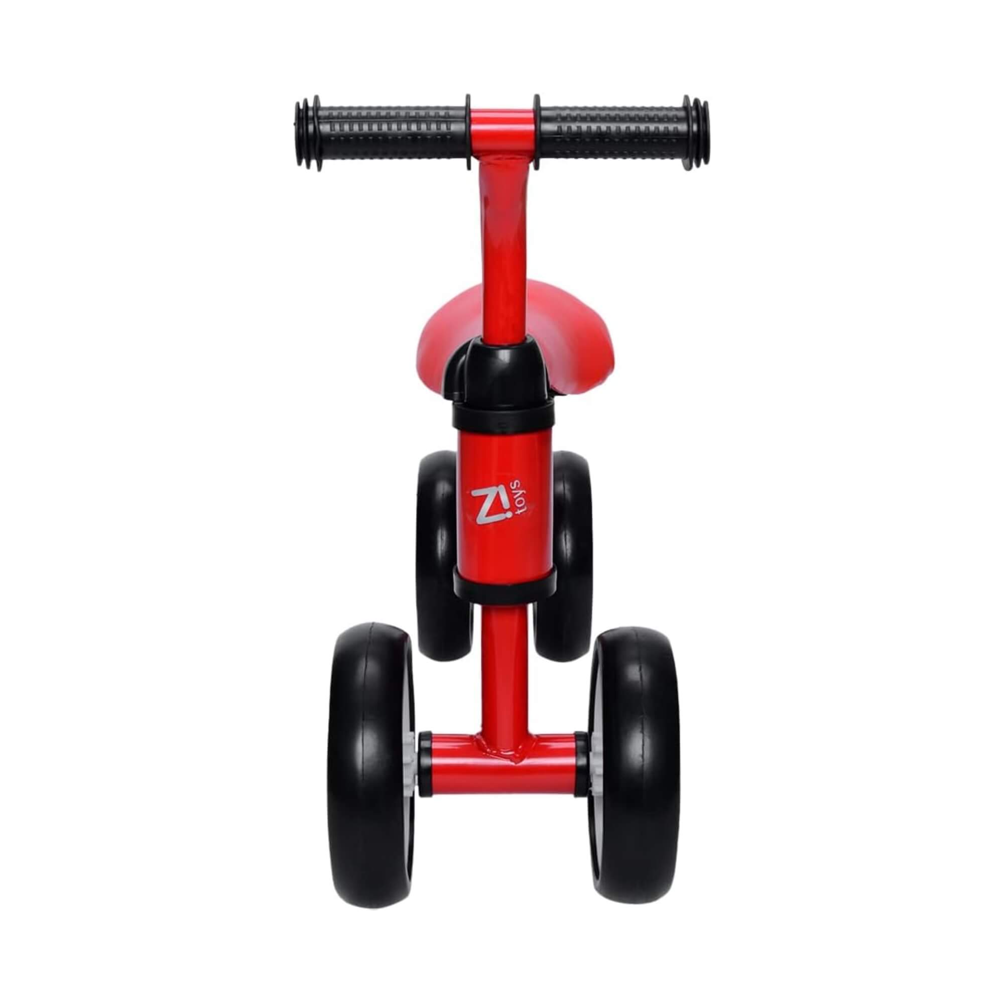 Andador Infantil Vermelho Equilíbrio Sem Pedal 4 Rodas Zippy Toys - 7626