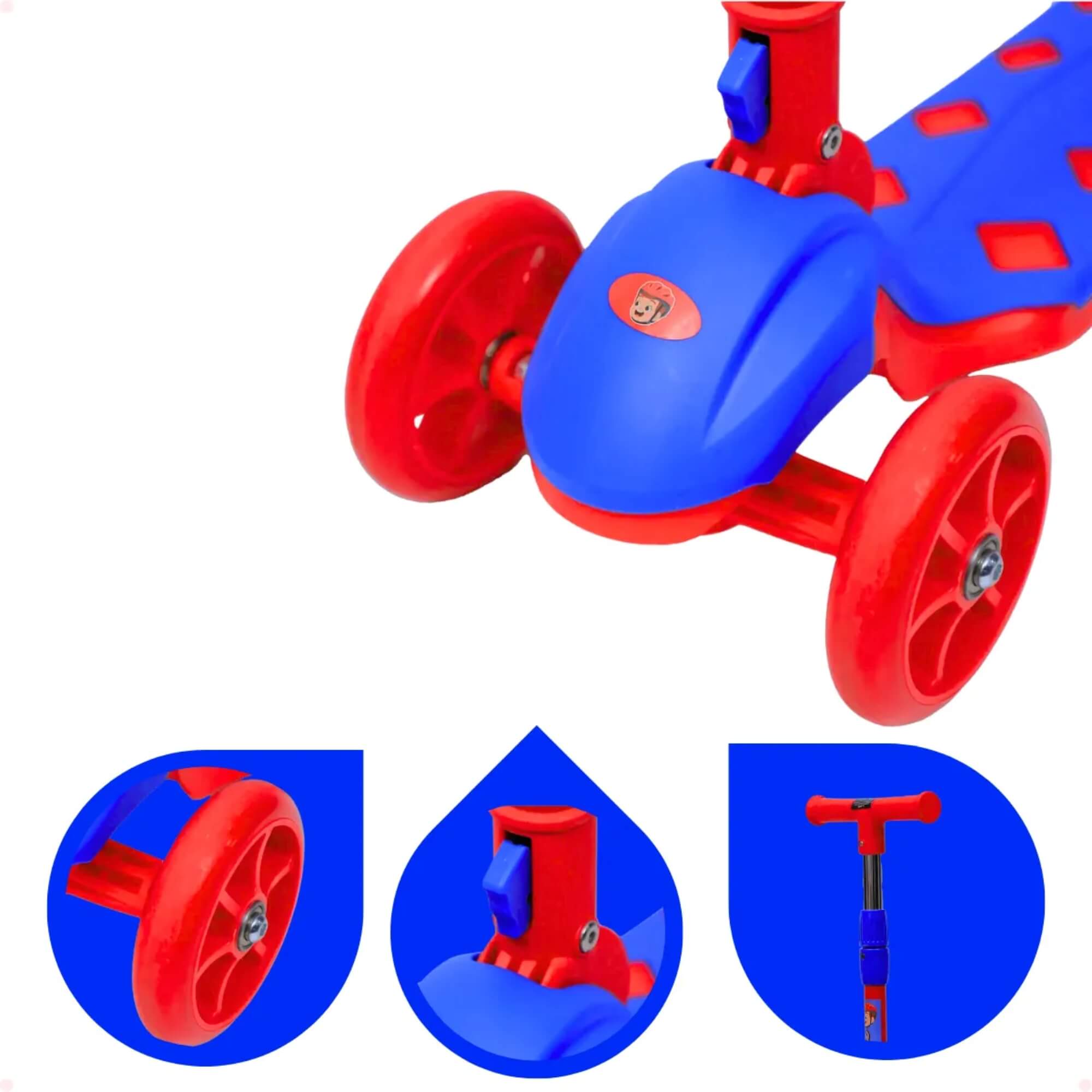 Patinete Infantil Dobrável Teen Sports 3 Rodas Até 40kg Zippy Toys - 8723