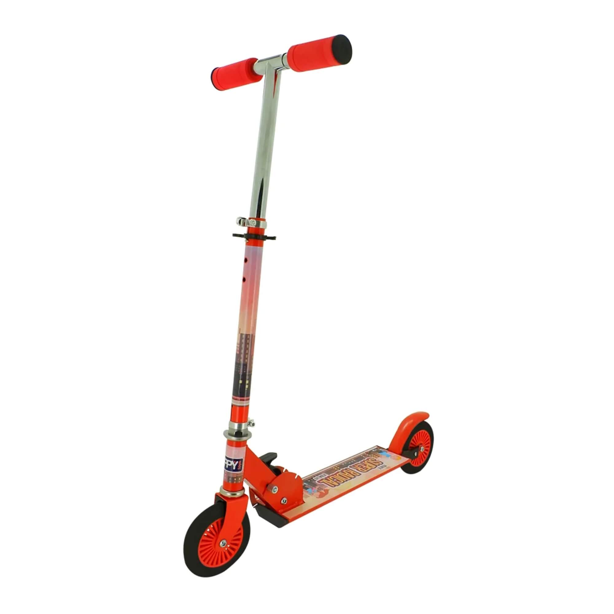 Patinete Infantil Dobrável Super Radical Vermelho Suporta até 50kg Zippy Toys - 8739