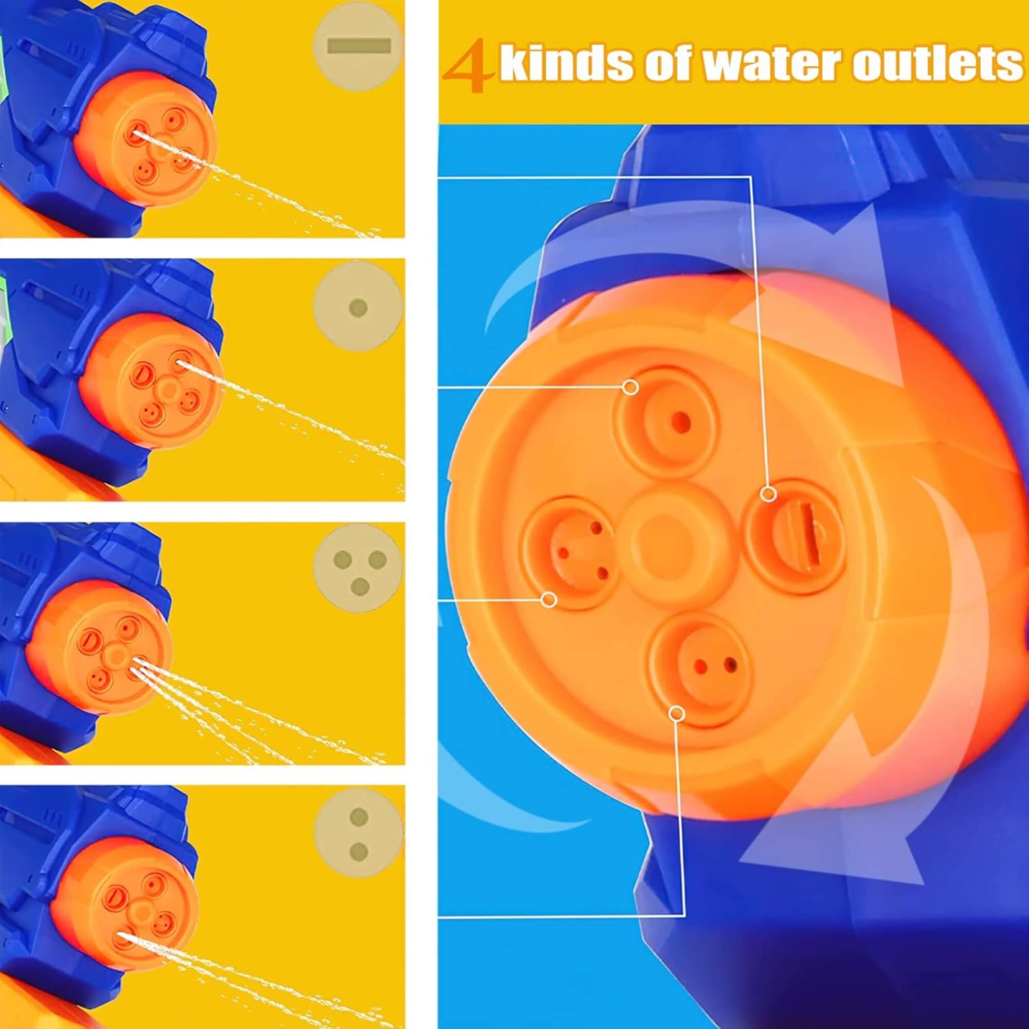 Brinquedo Infantil Lançador de Água Multi-Jet Aquashoot 1200ml Zippy Toys - 10312