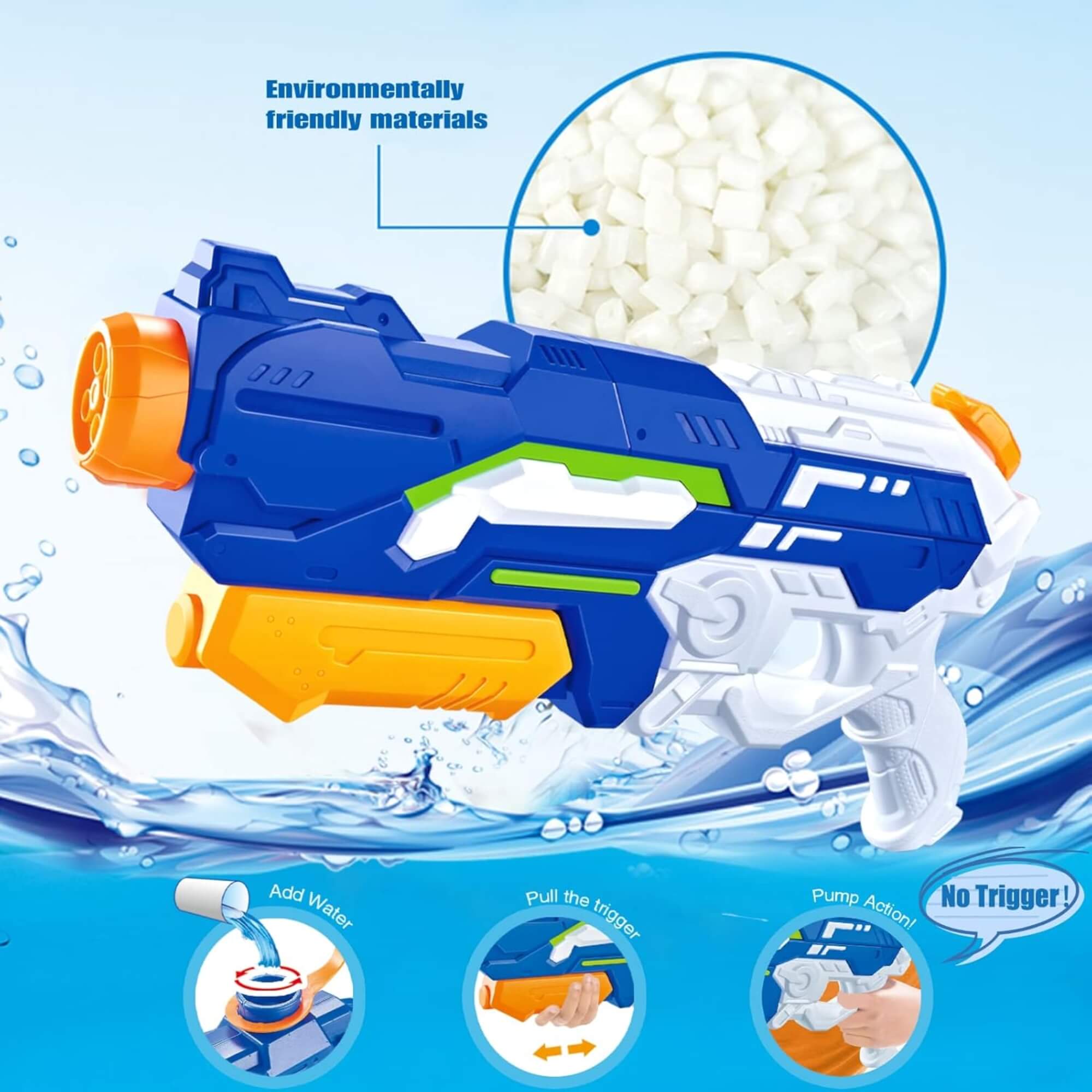 Brinquedo Infantil Lançador de Água Multi-Jet Aquashoot 1200ml Zippy Toys - 10312