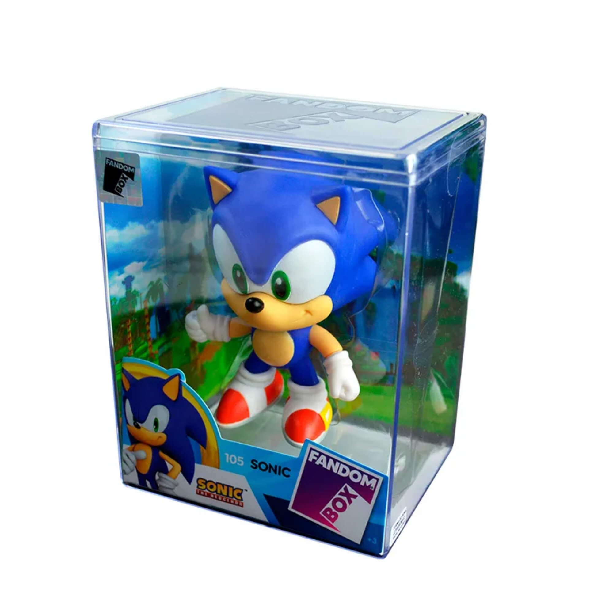 COMP Kit 4 Bonecos Colecionáveis Fandom Box Turma do Sonic: Sonic + Tails + Knuckles + Shadow