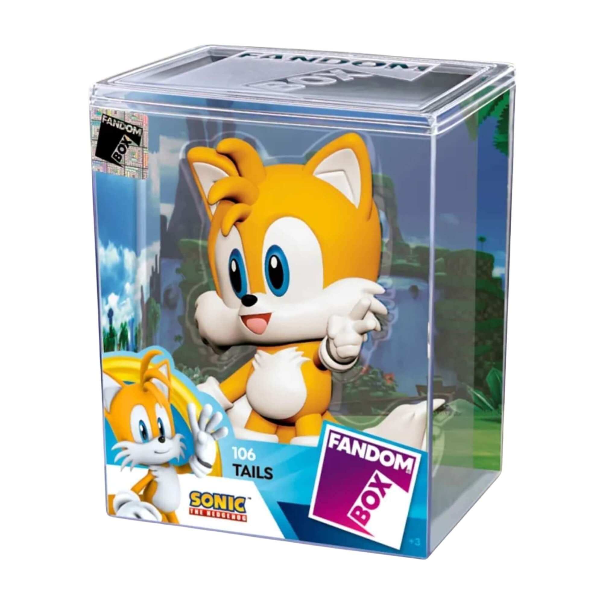 COMP Kit 4 Bonecos Colecionáveis Fandom Box Turma do Sonic: Sonic + Tails + Knuckles + Shadow