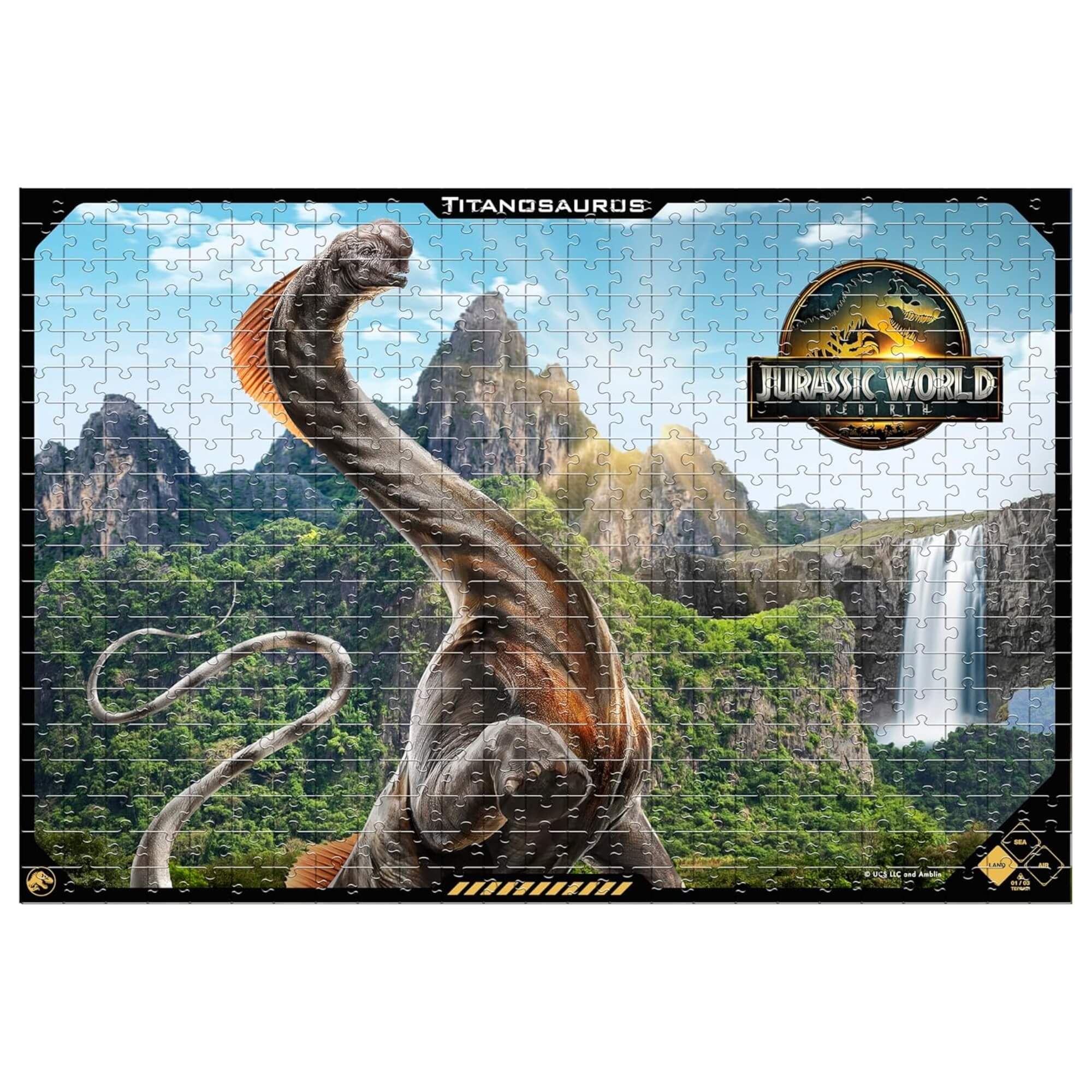 Quebra-Cabeça 500 peças Titanosaurus Jurassic World Rebirth Mimo Toys - 2093