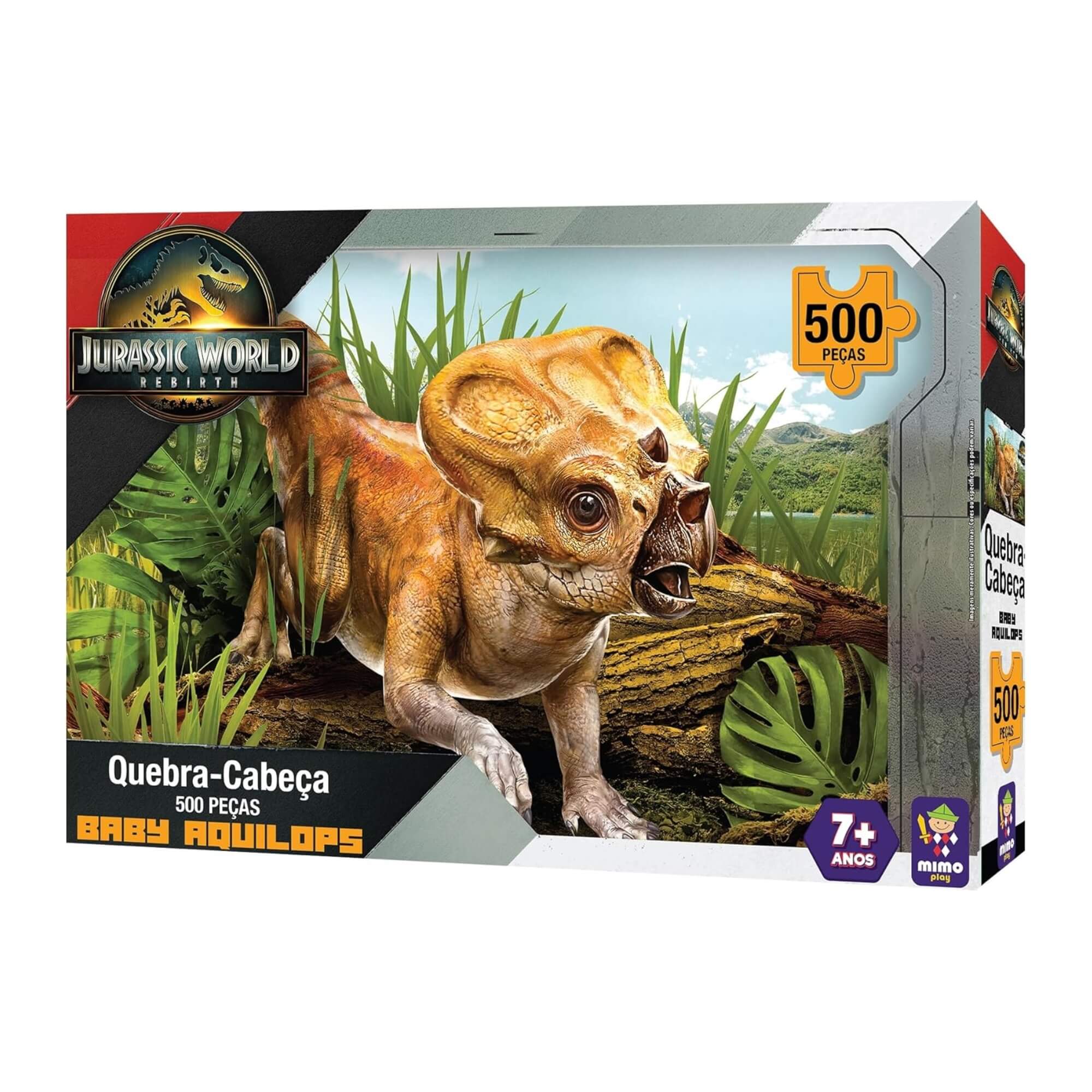 Quebra-cabeça 500 peças Baby Dolores Jurassic World Mimo Toys - 2097