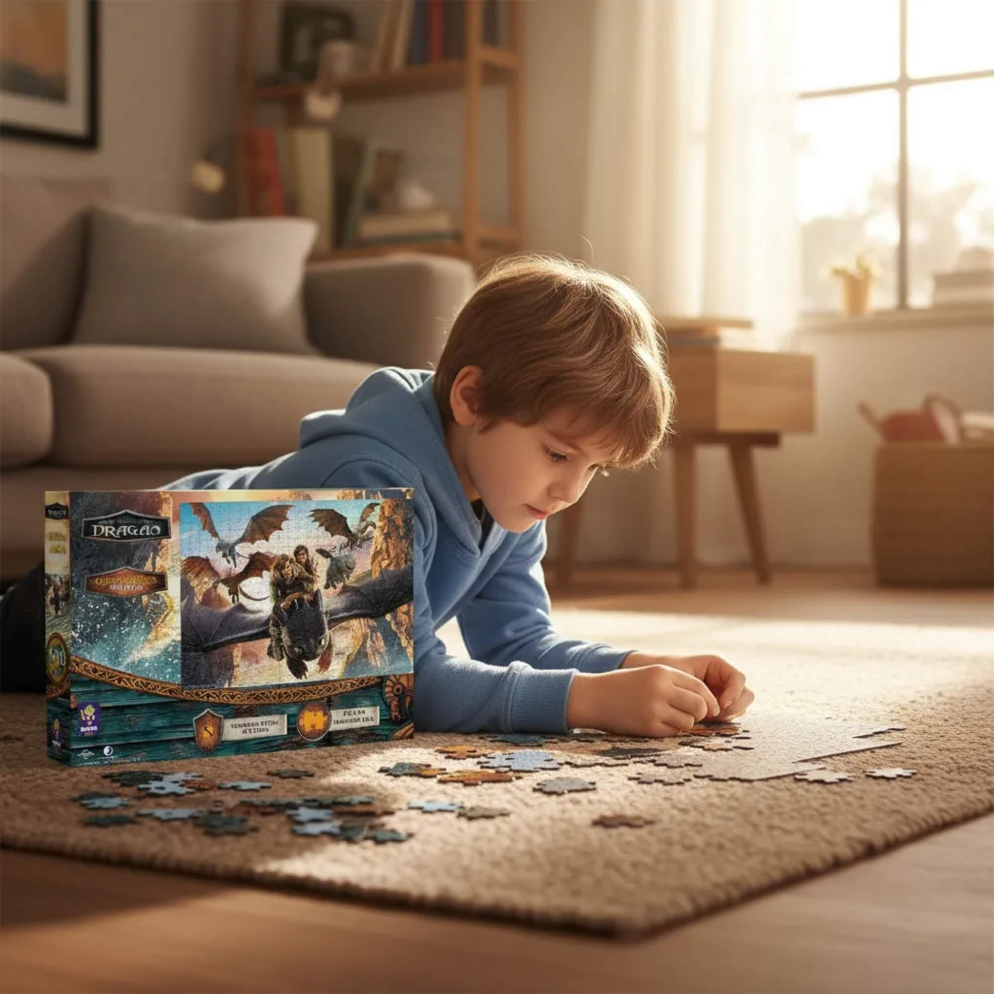 Quebra-Cabeça Como Treinar o Seu Dragão de 500 Peças Mimo Toys - 3010