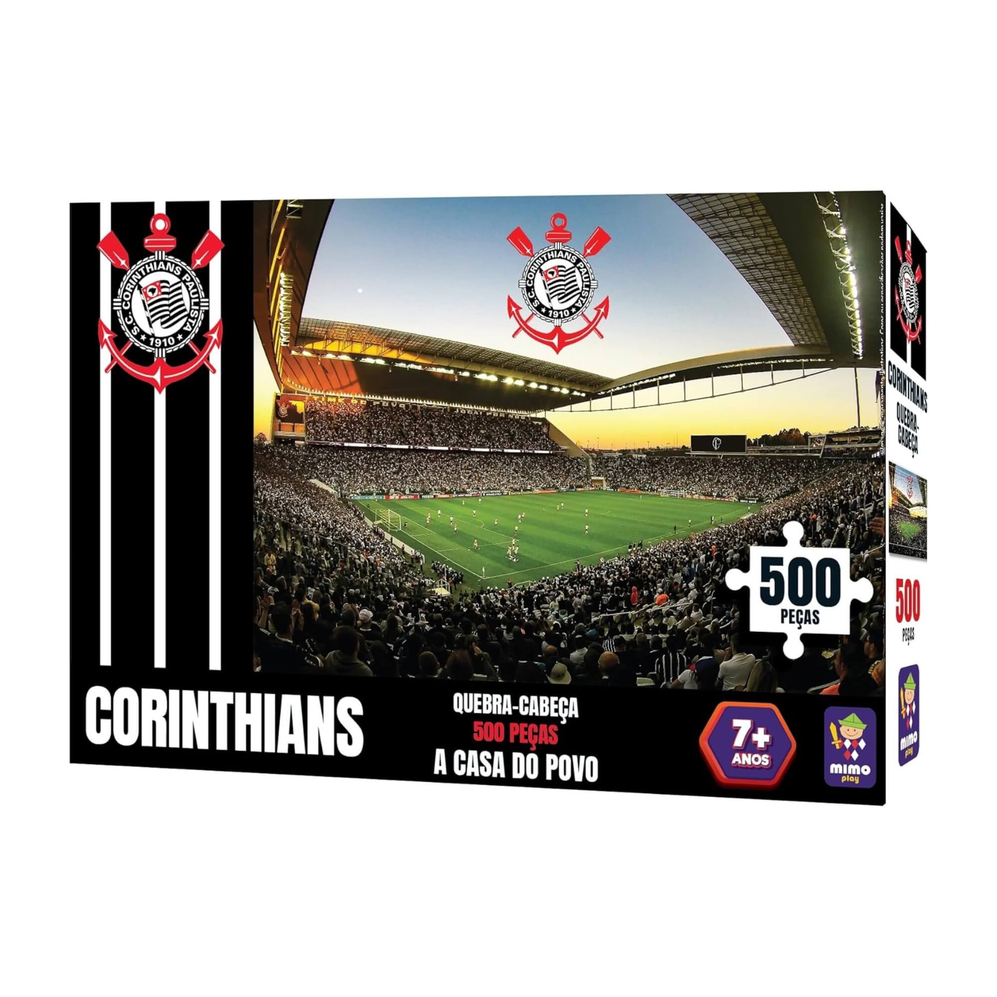 Quebra-Cabeça Arena Corinthians - A Casa do Povo 500 peças Mimo Toys - 2564
