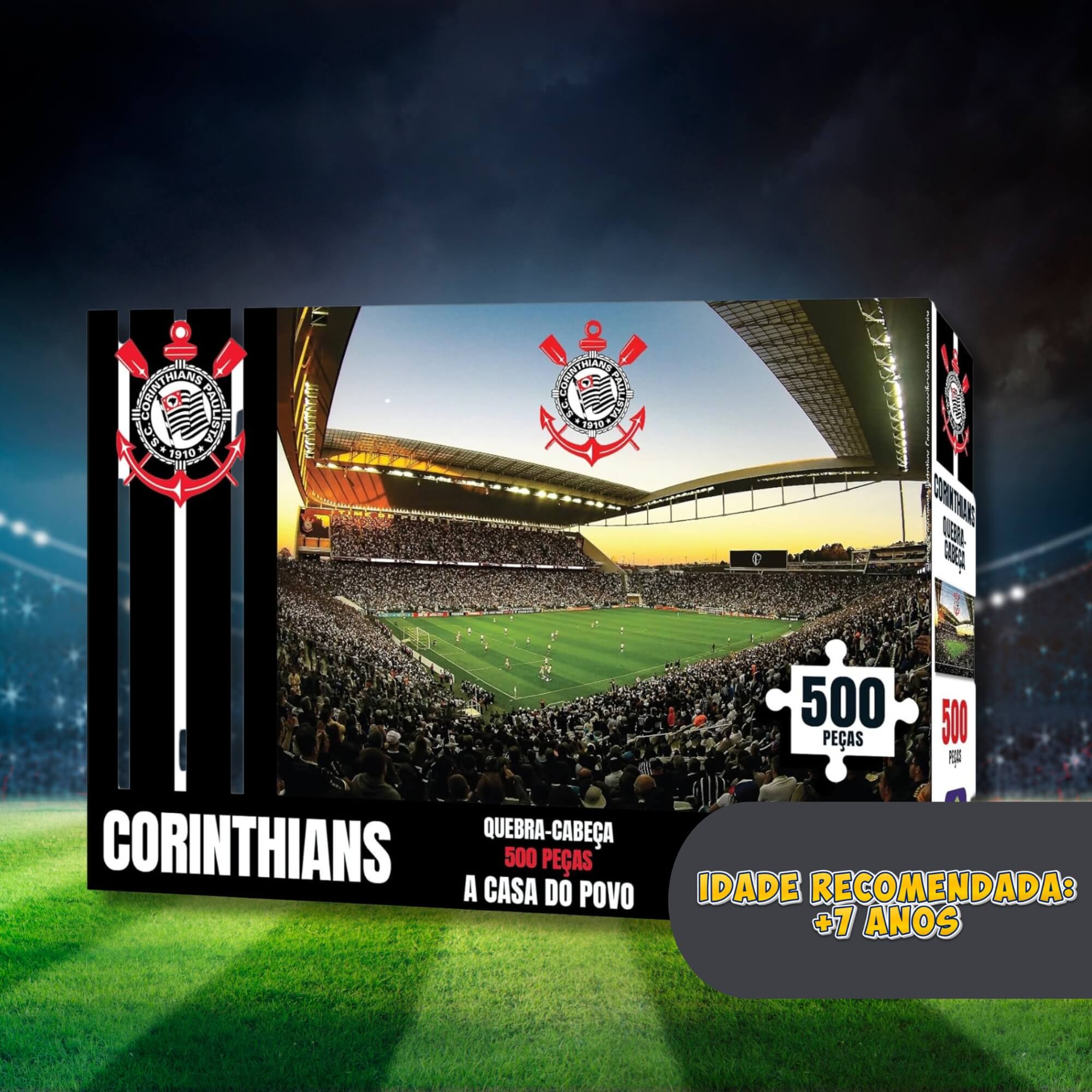 Quebra-Cabeça Arena Corinthians - A Casa do Povo 500 peças Mimo Toys - 2564