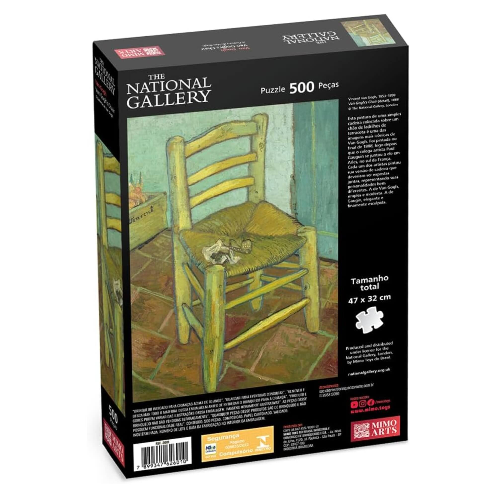 Quebra-cabeça A Cadeira de Van Gogh 500 Peças Mimo Toys - 2601