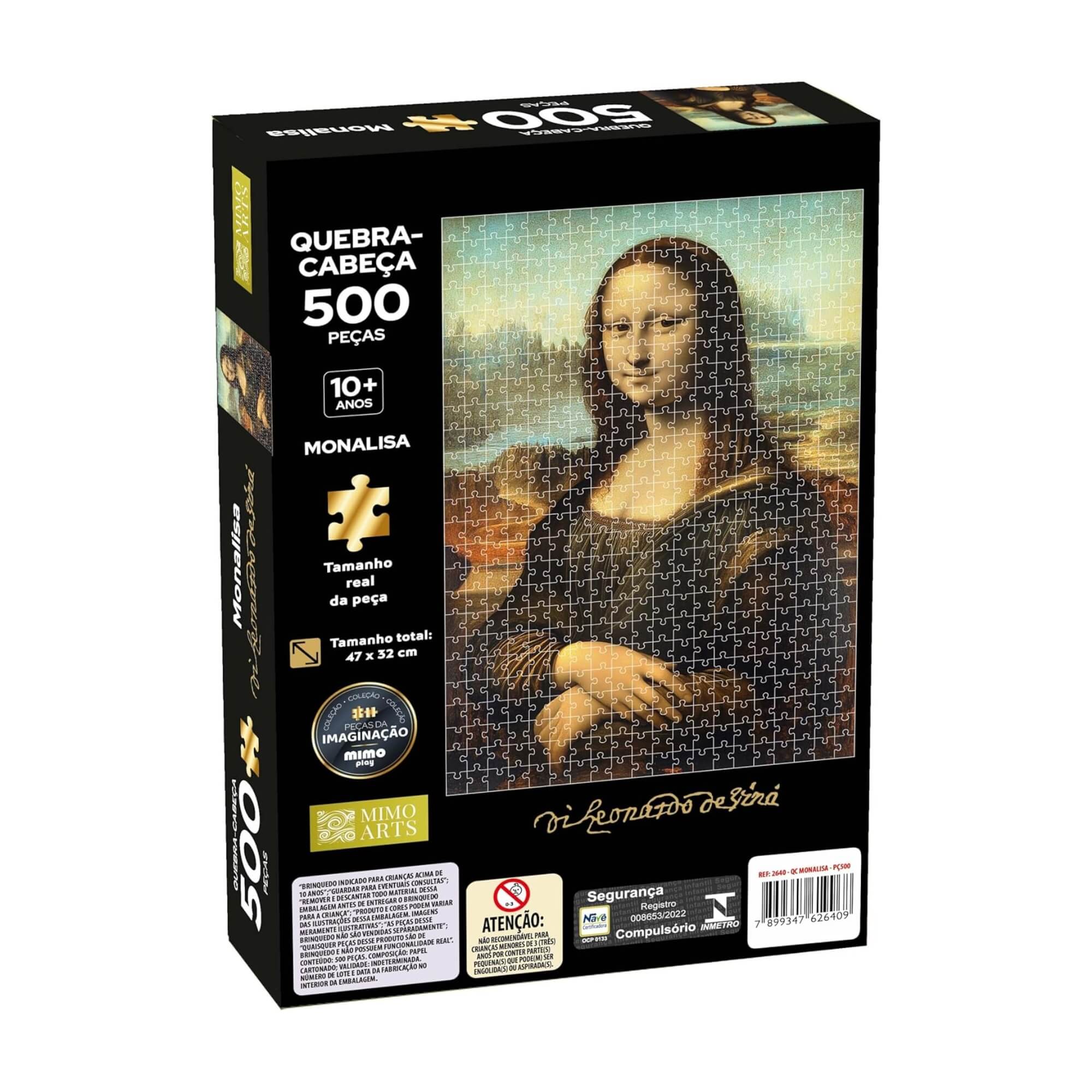 Quebra-Cabeça Monalisa Coleção Peças da Imaginação Mimo Toys - 2640